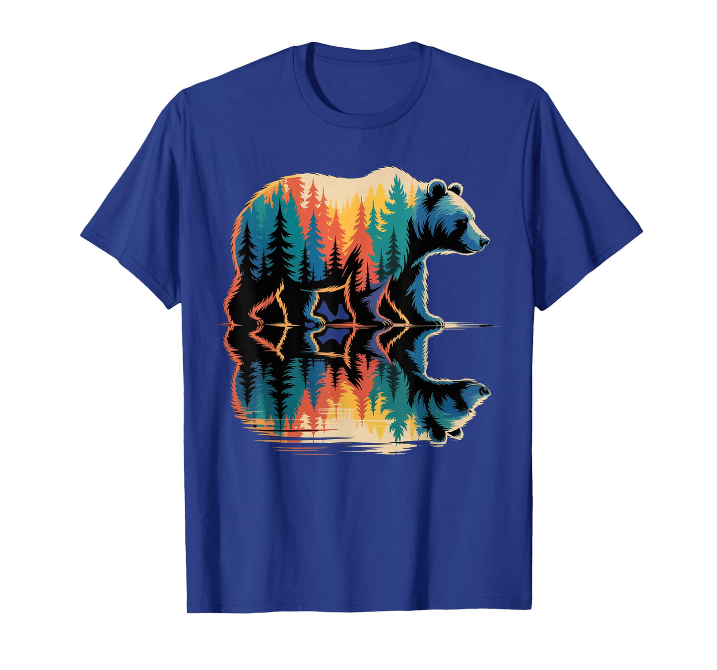 Trees Reflection Wildlife Nature Animal Bear Outdoor Forest T-Shirt