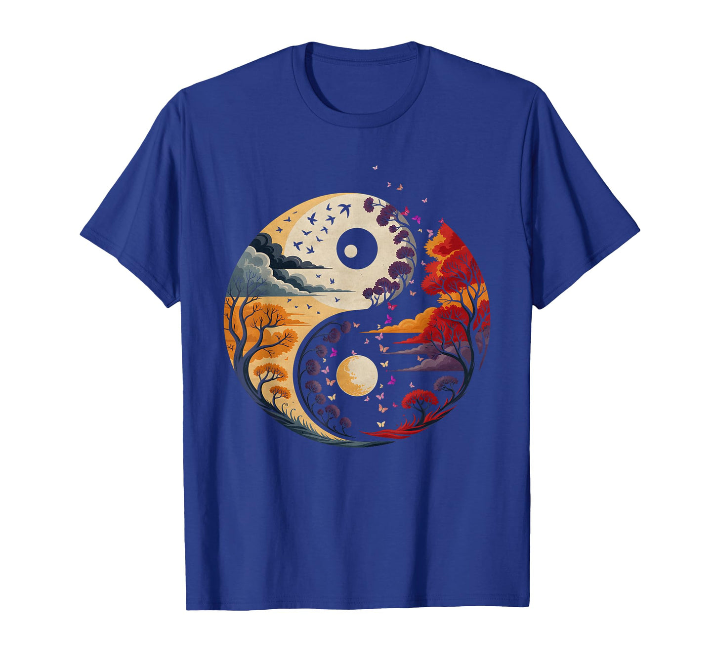Spiritual Nature Yin Yang Balance Of Life With Trees Nature T-Shirt