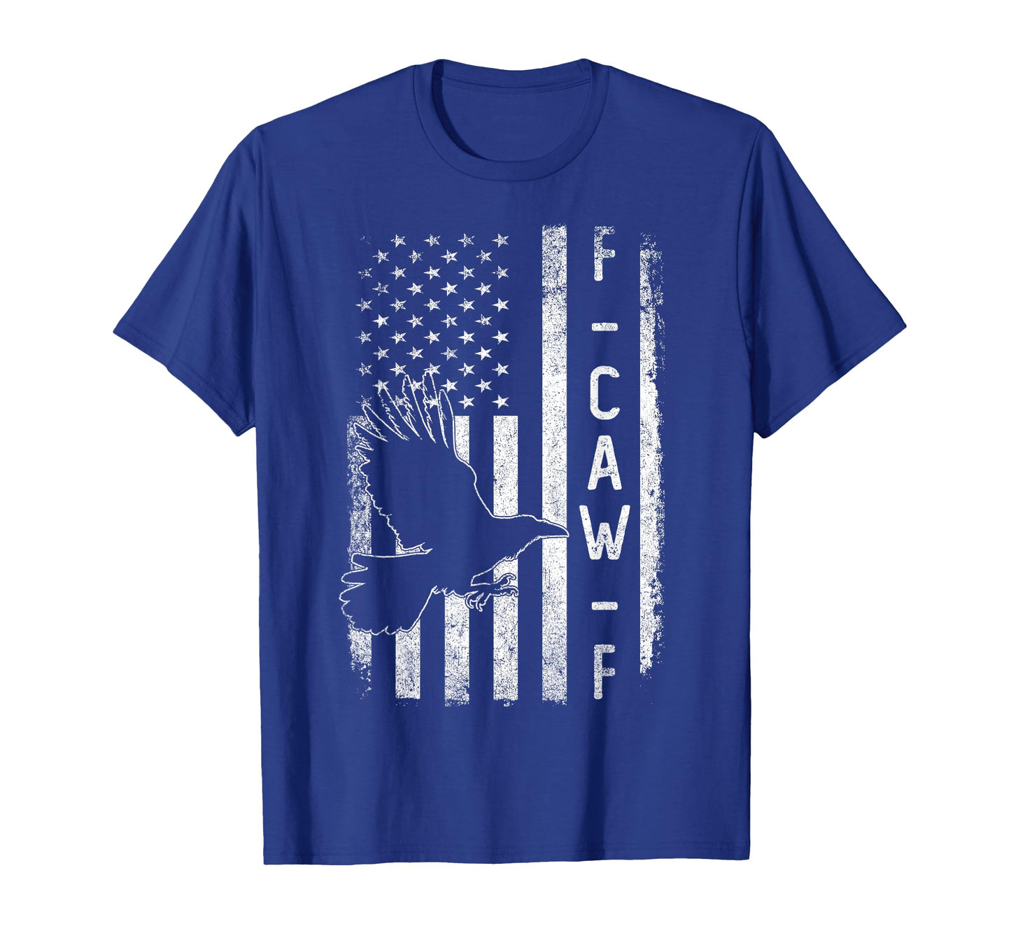 f-caw-f Funny Crow USA Flag Vintage T-Shirt