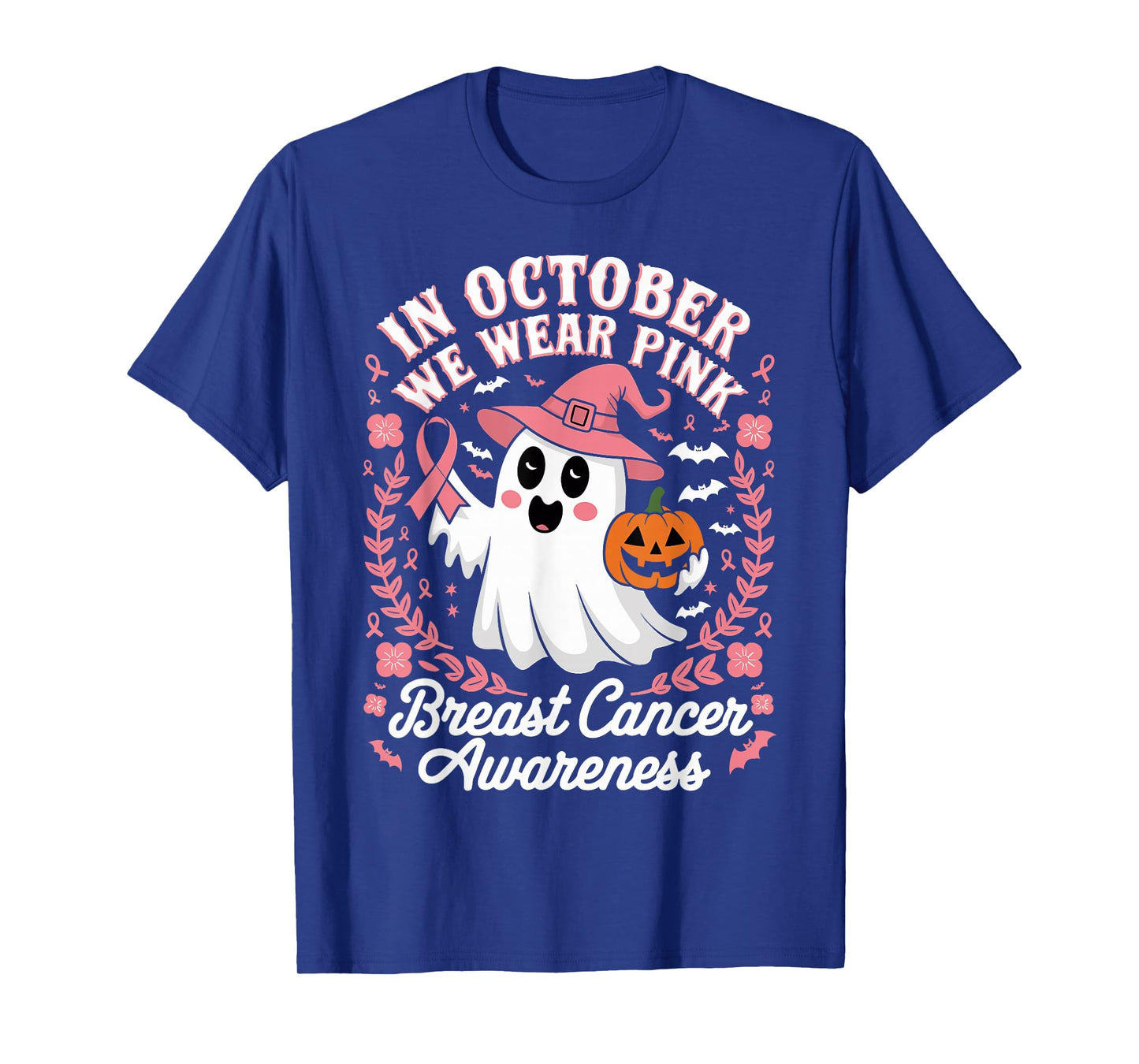 In October We Wear Pink Pumpkins Breast Cancer Awareness T-Shirt