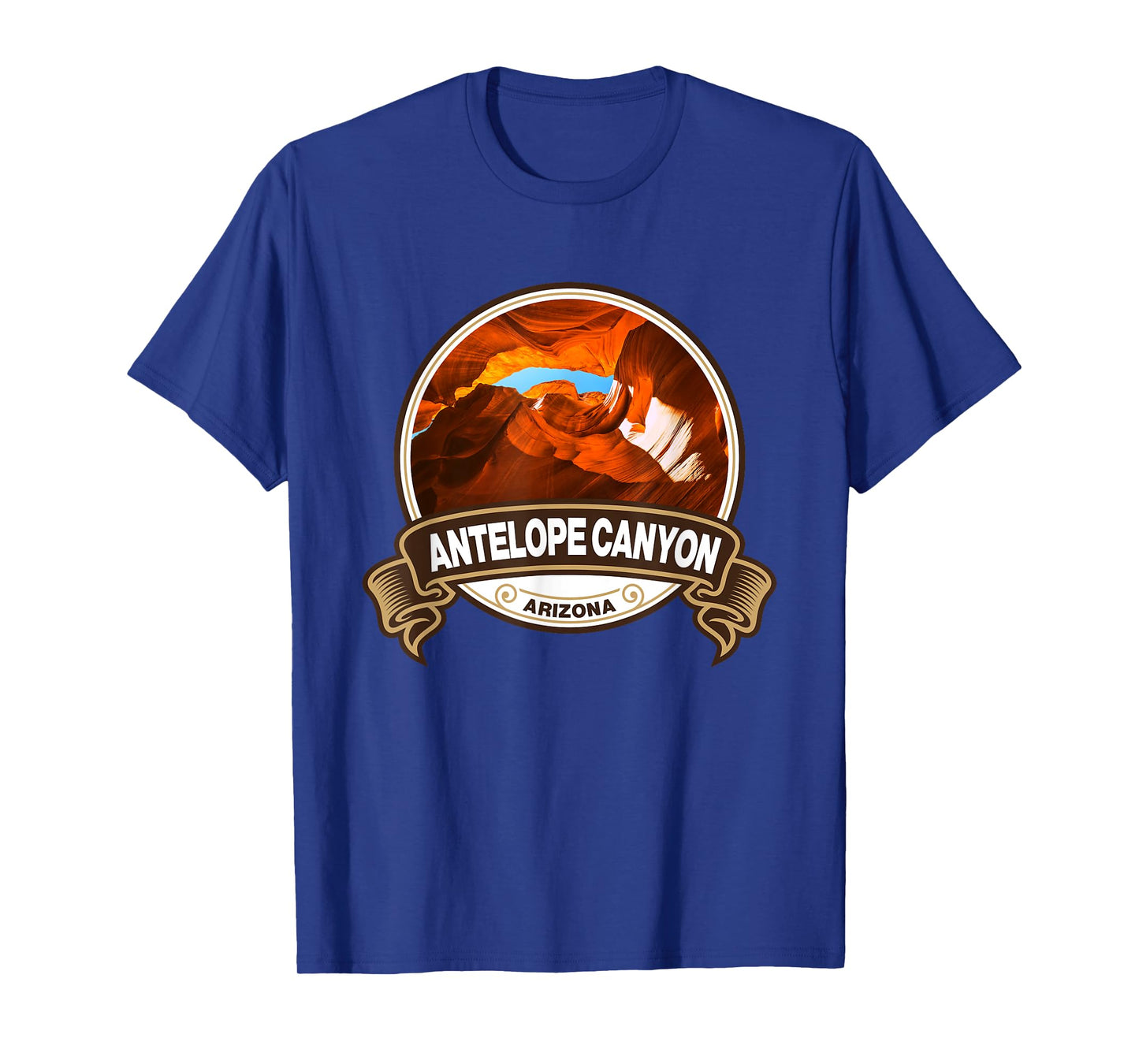 Antelope Canyon Arizona Landmark Badge Vintage T-Shirt
