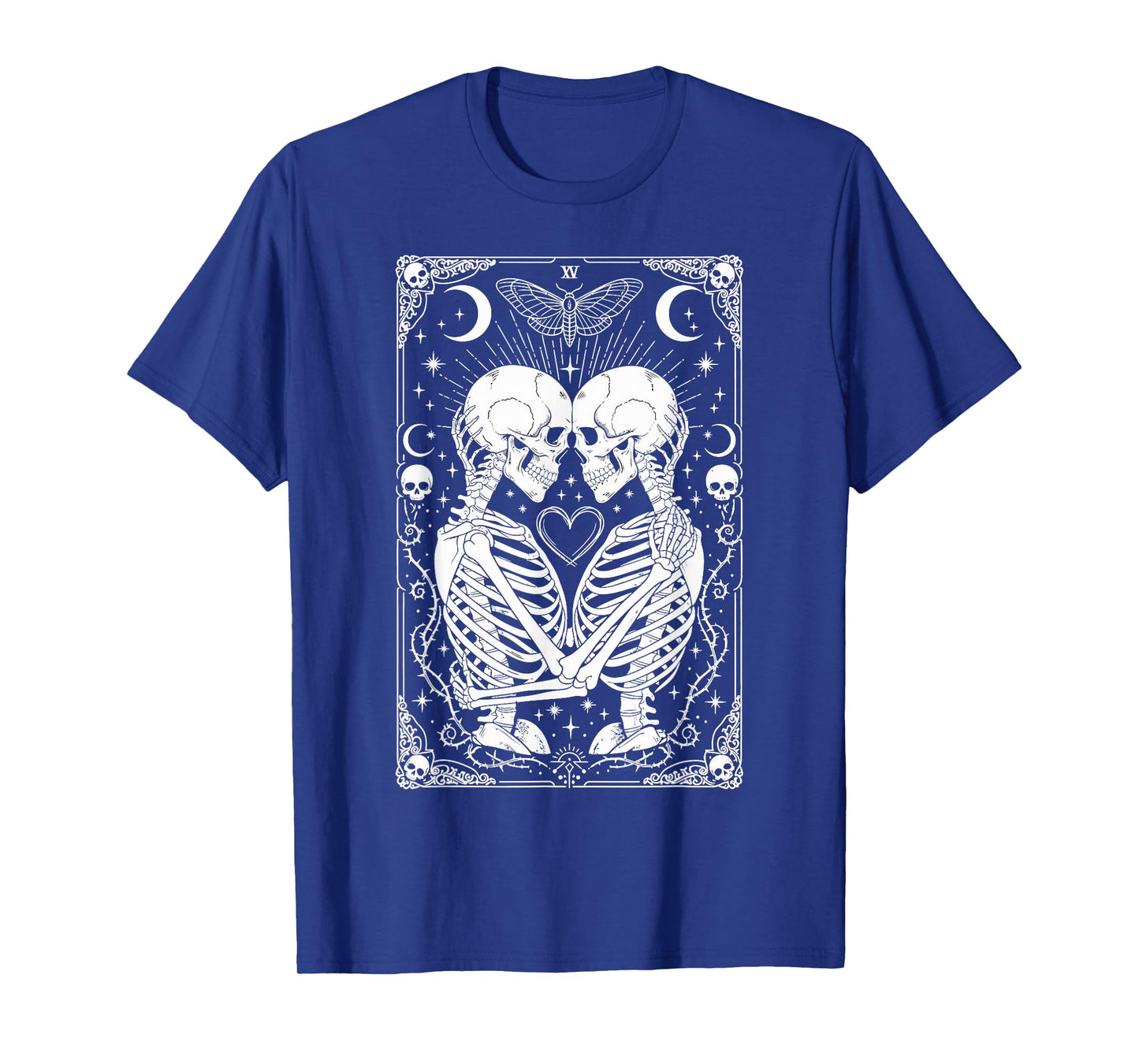The Lovers Vintage Tarot Card Astrology Goth Halloween Women T-Shirt