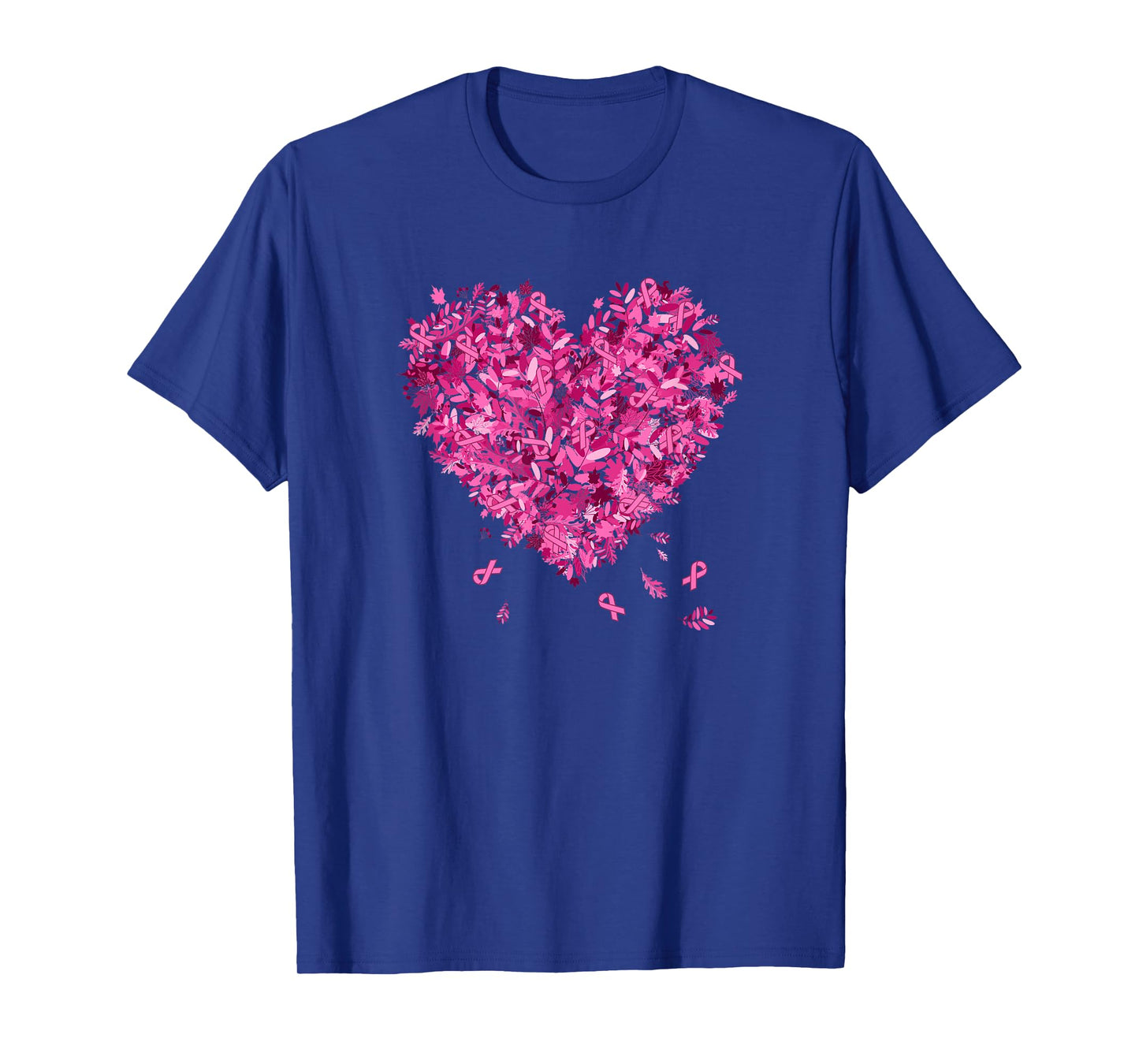In October We Wear Pink Breast Cancer Leaves Heart T-Shirt
