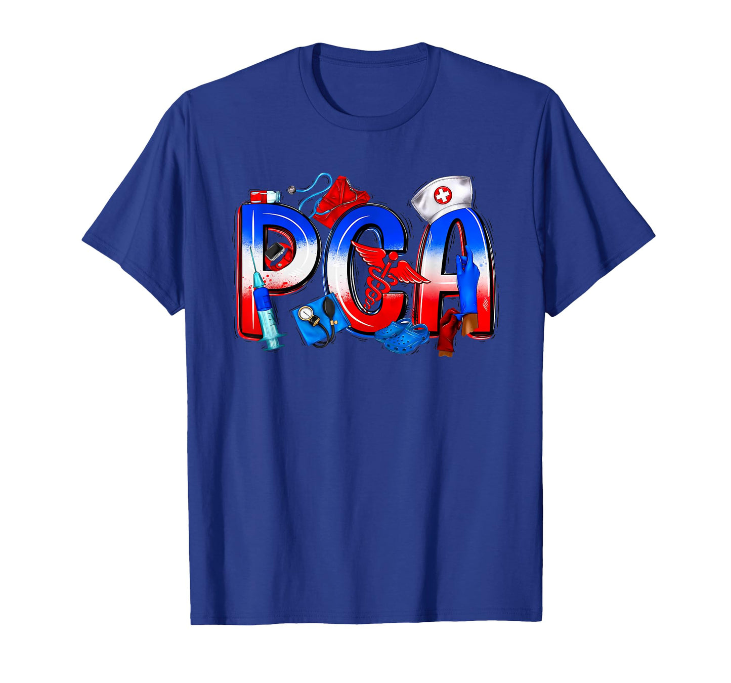 Cute Patriotic Us Flag Pca 4th of July National Nurse 2025 T-Shirt