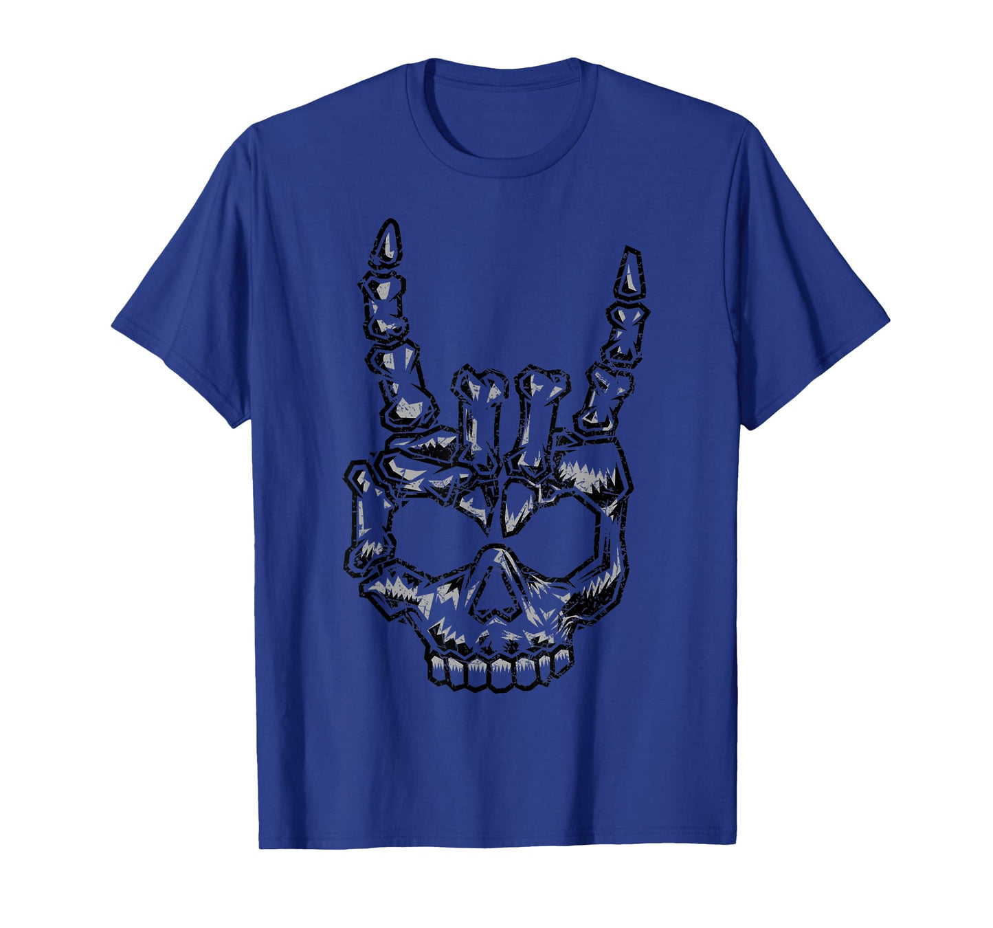 Skeleton Hand Rock Sign Heavy Metal Music Tee Musician Fans T-Shirt