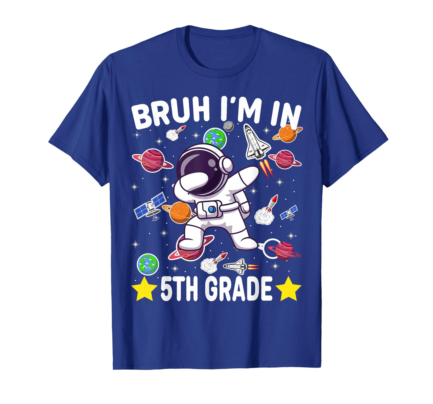 Fifth Grade Dabbing Boy Astronaut Bruh i'm in 5th Grade T-Shirt