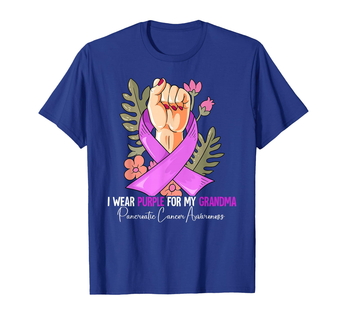 I Wear Purple For My Grandma Pancreatic Cancer Awareness T-Shirt