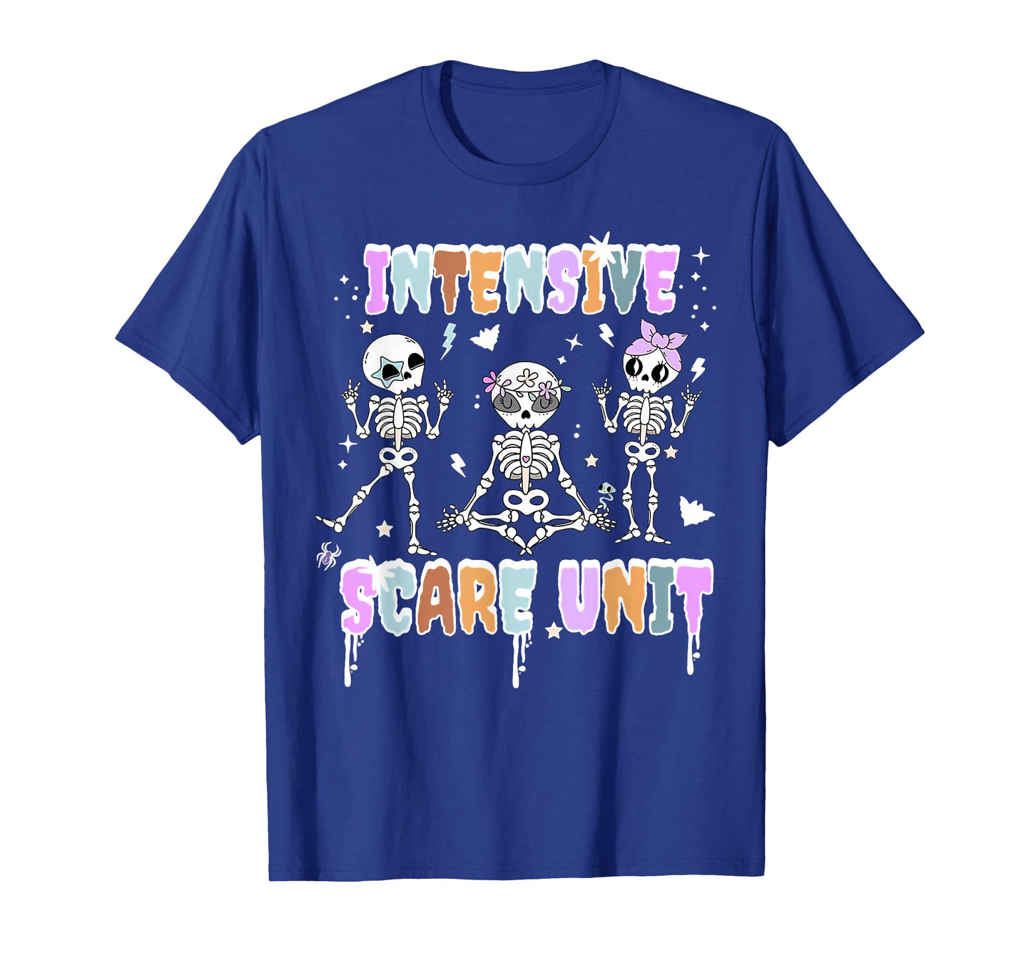 Halloween Intensive Care Scare Unit Skeleton ICU Nurse T-Shirt