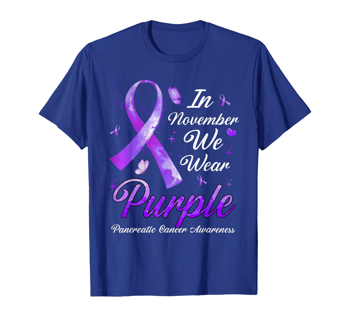 In November We Wear Purple Pancreatic Cancer Awareness T-Shirt