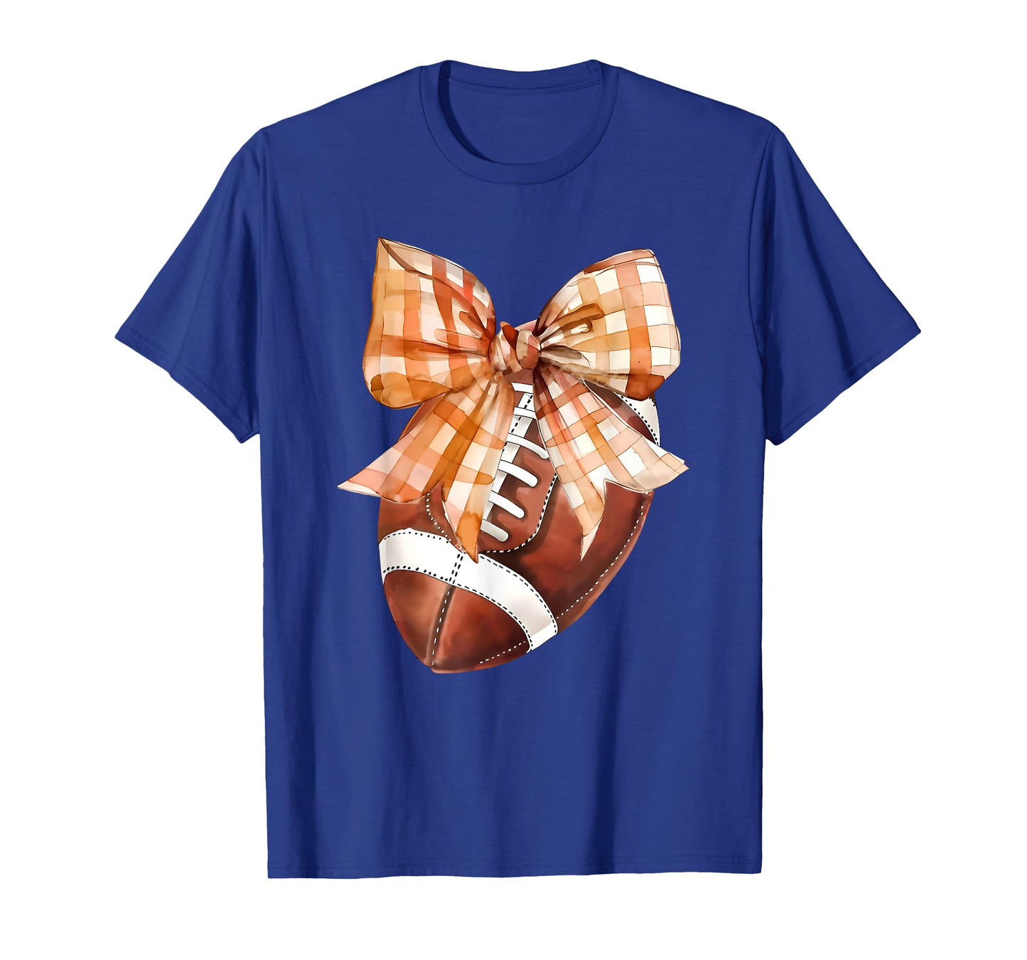 Coquette Bow American Football Autumn Thanksgiving Game Day T-Shirt