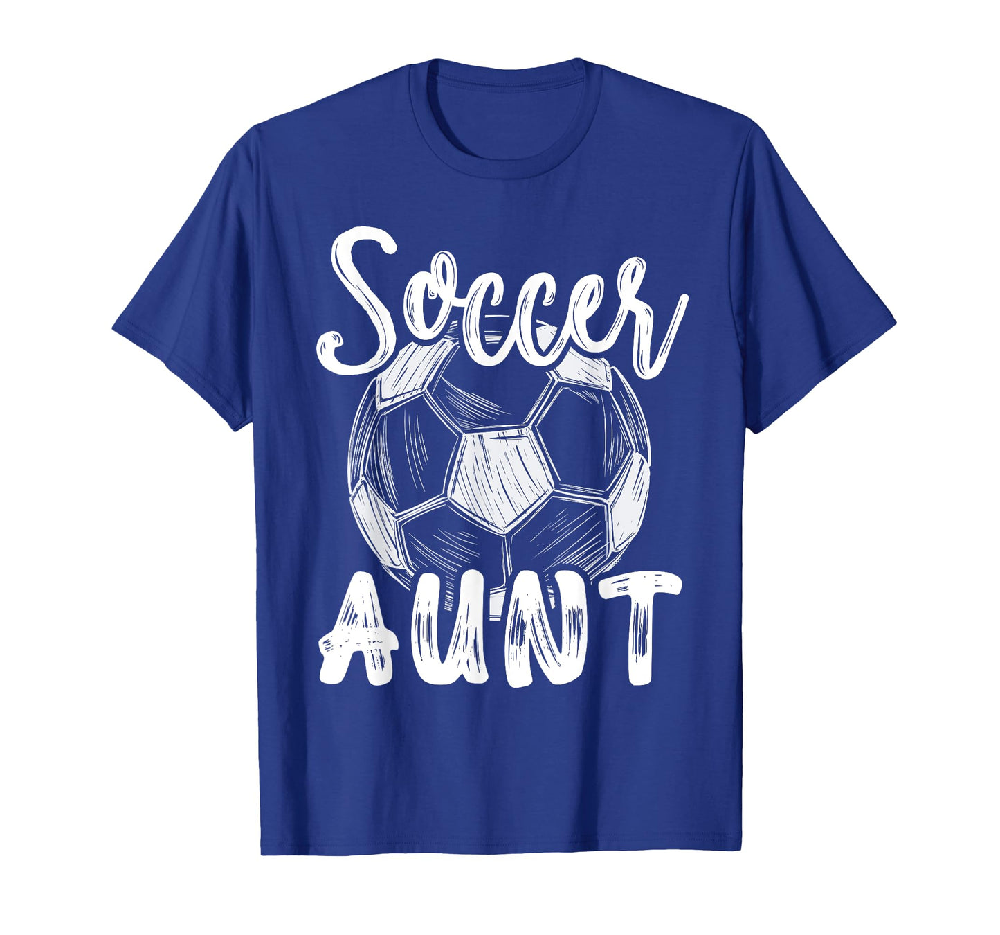 Soccer Aunt Women Family Matching Team Player Soccer Ball T-Shirt