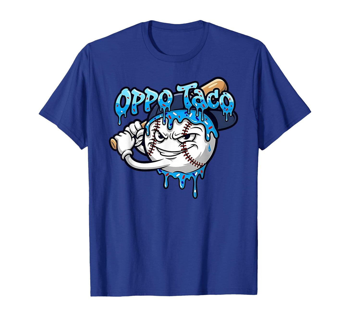 Funny Baseball Ice Cream Drip Oppo Taco T-Shirt