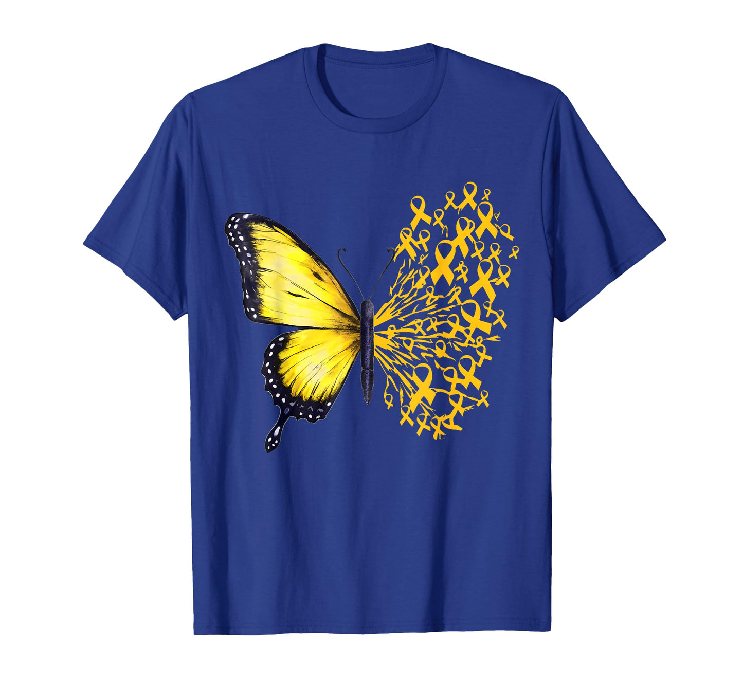 Ribbon Butterfly Child Childhood Cancer Awareness Women T-Shirt