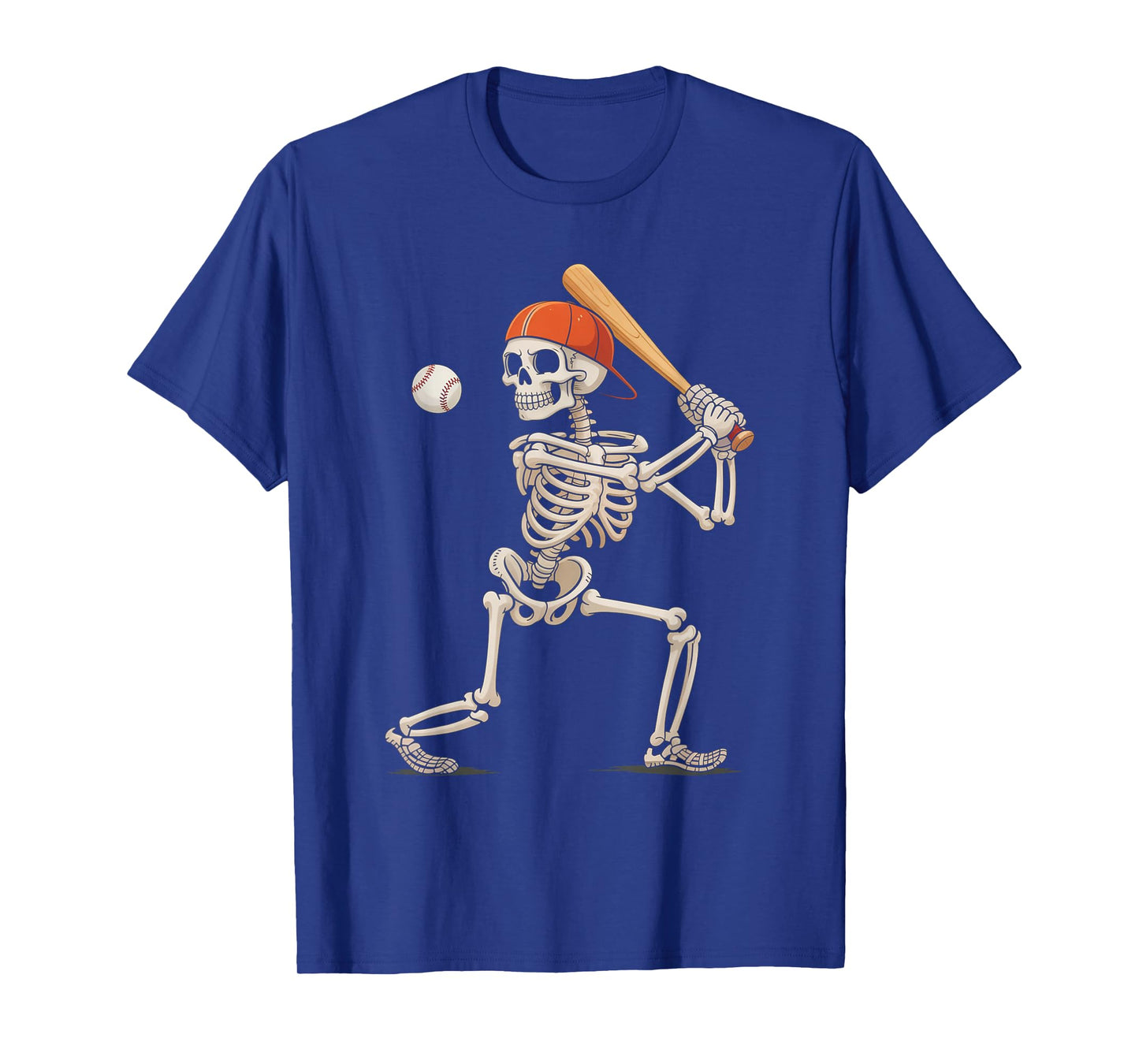 Skeleton Baseball Halloween Costume Funny Men Boys Kids T-Shirt