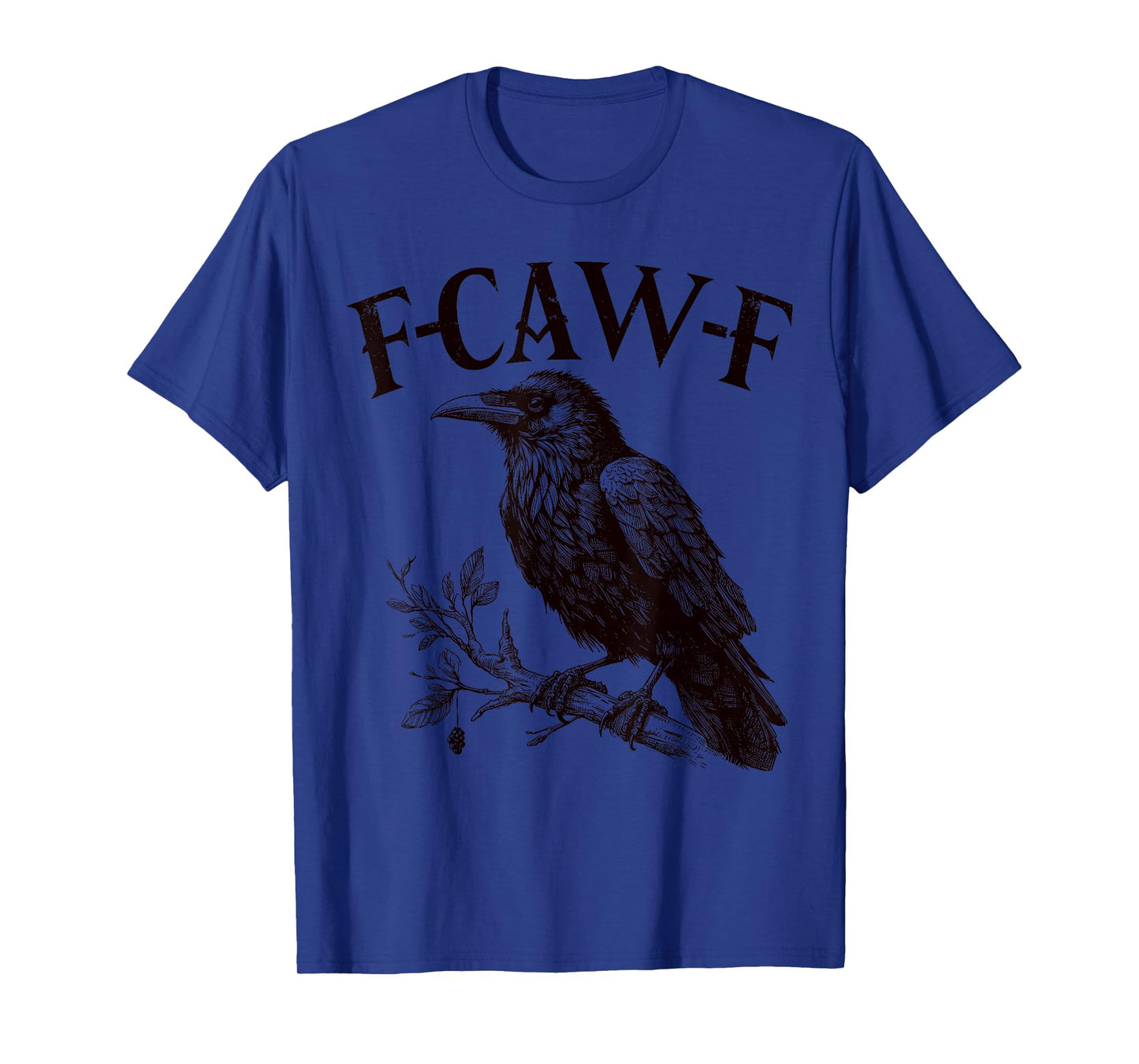 F-Caw-F Black Crow Funny Bird Saying Meme Dark Halloween Men T-Shirt