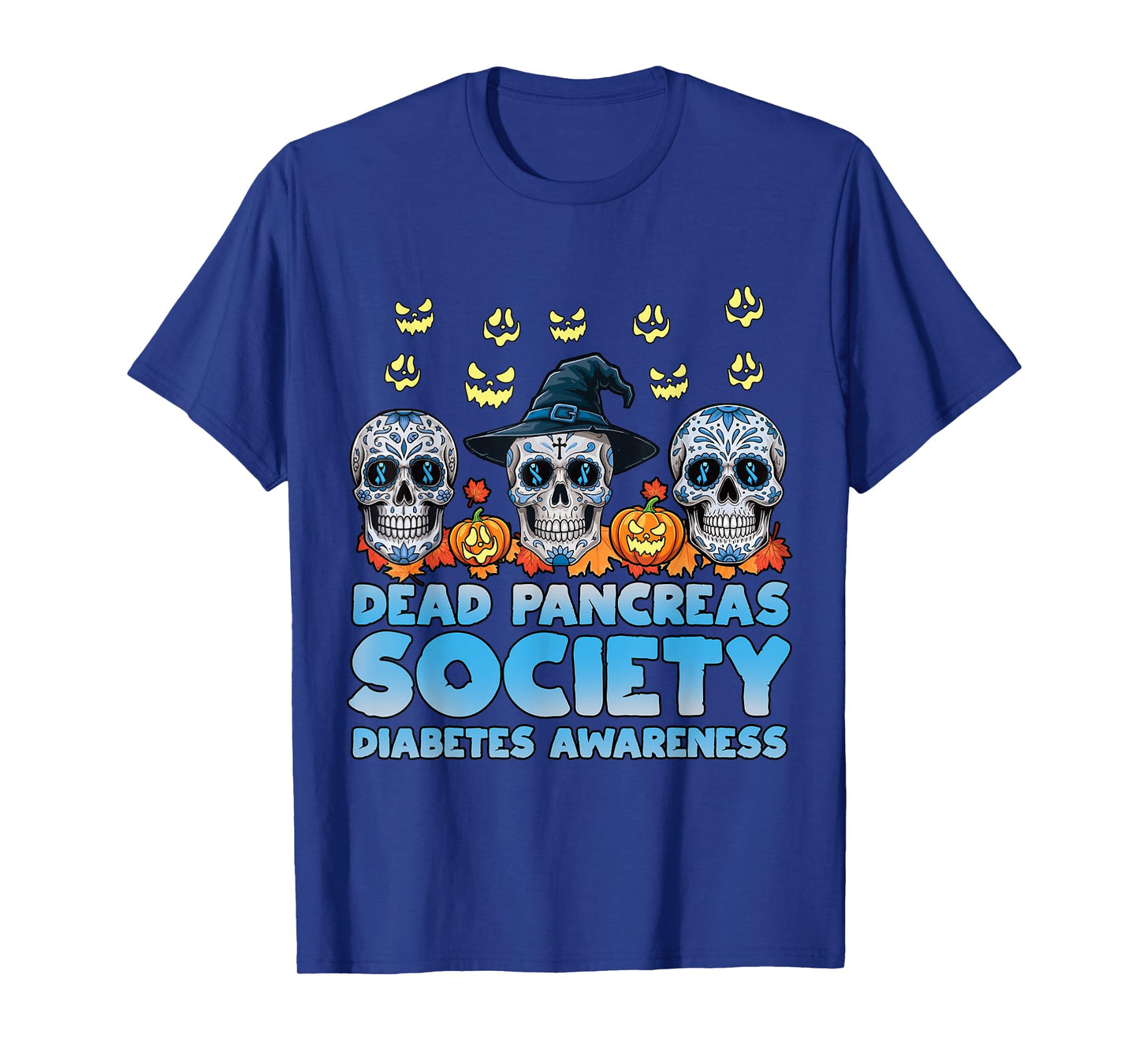 Dead Pancreas Society Diabetes Awareness Funny Halloween T-Shirt