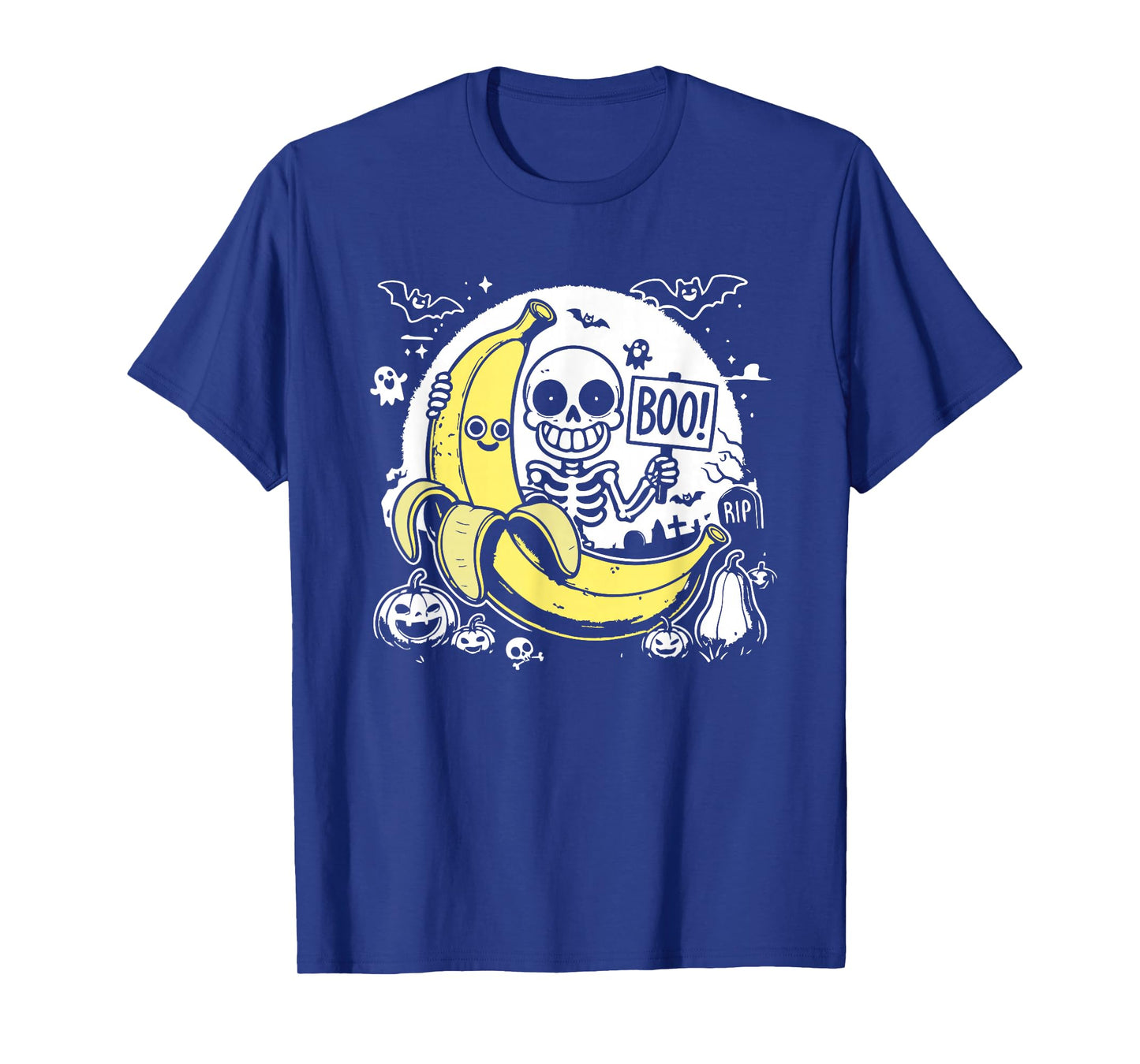 Funny Boo Skeleton and Banana Skeleton for Halloween Parties T-Shirt