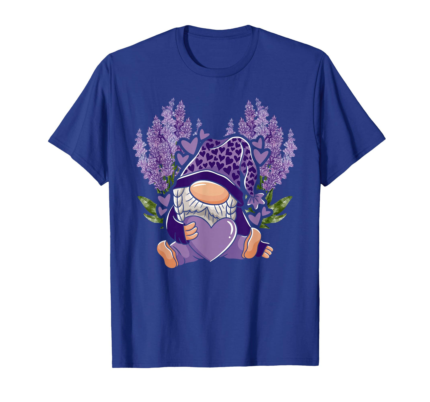 Lavender Gnome Gardening Floral Flower Purple Gnome T-Shirt