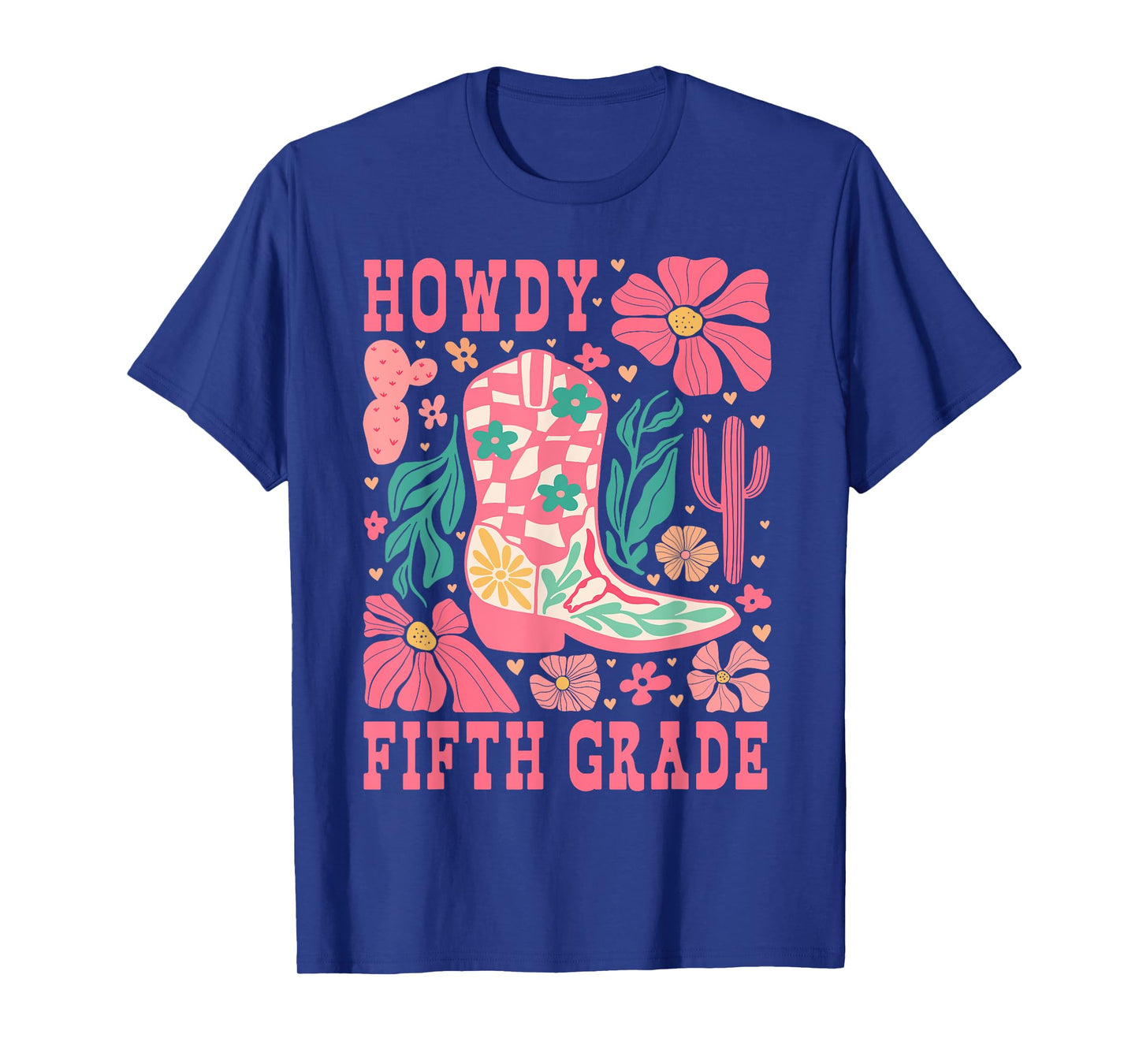 Howdy Fifth Grade Western 5th Grade Teacher Cowboy Cowgirls T-Shirt