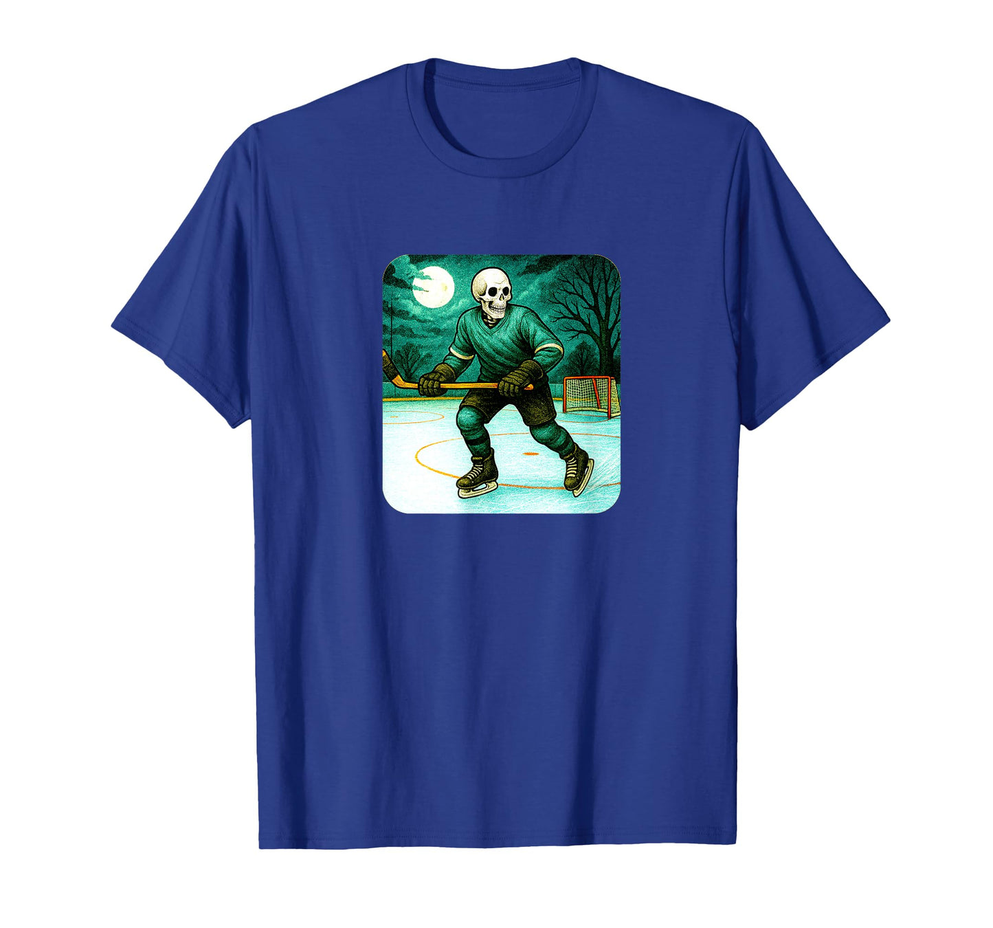 Skeleton Hockey Player - Ice Rink Puck Skates T-Shirt