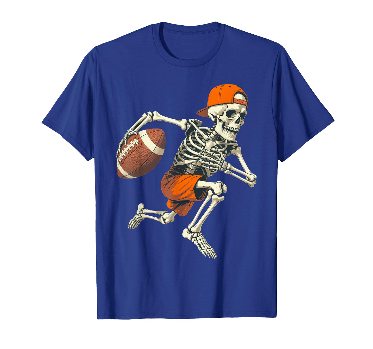 Skeleton Football Player Costume Halloween Funny Sports Wear T-Shirt