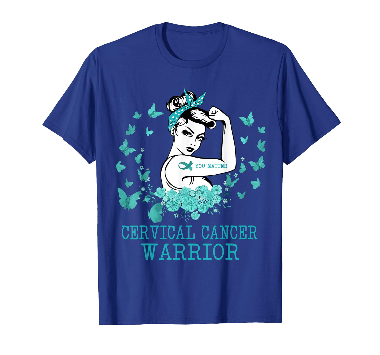 Cervical Cancer Warrior For Women Men, Cervical Cancer Aware T-Shirt