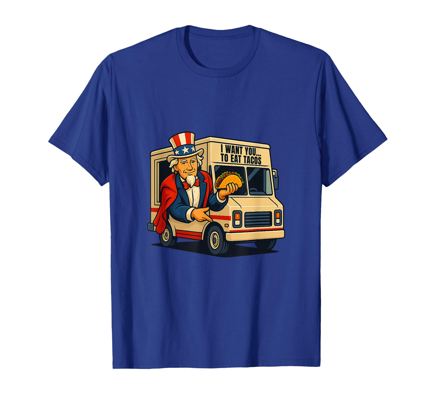 Funny Taco Uncle in Food Vehicle Costume for Boys and Girls T-Shirt