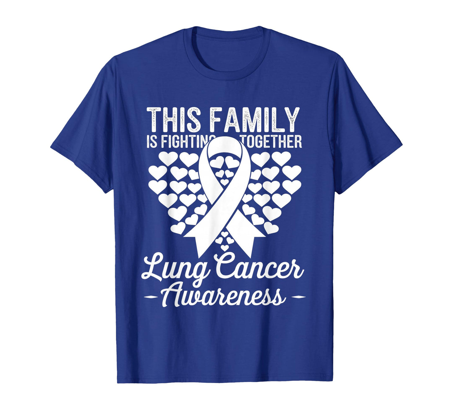 Lung Cancer Awareness This Family Is Fighting White Ribbon T-Shirt