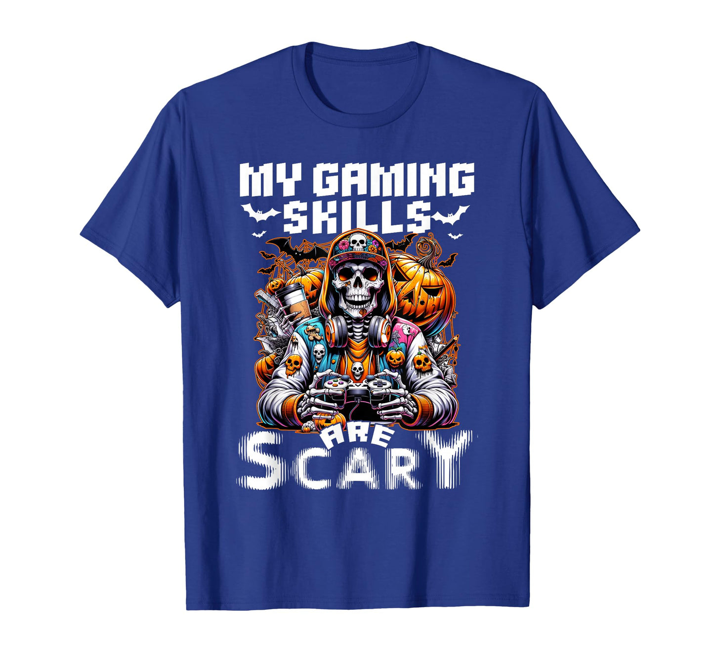 My Gaming Skills are Scary Halloween Gamer Boys Kids T-Shirt