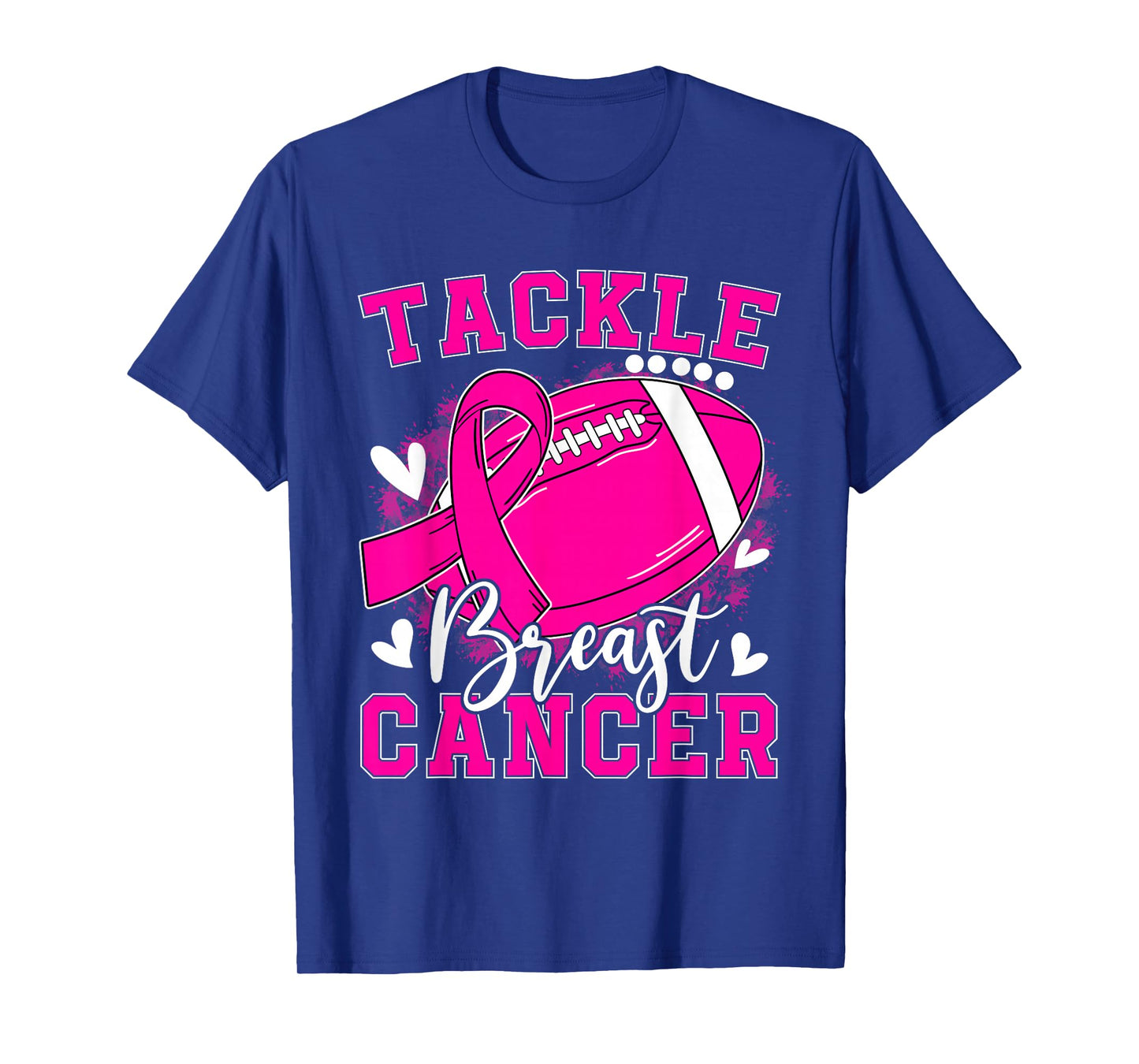 Tackle Breast Cancer Awareness Pink Ribbon Football Kids Boy T-Shirt