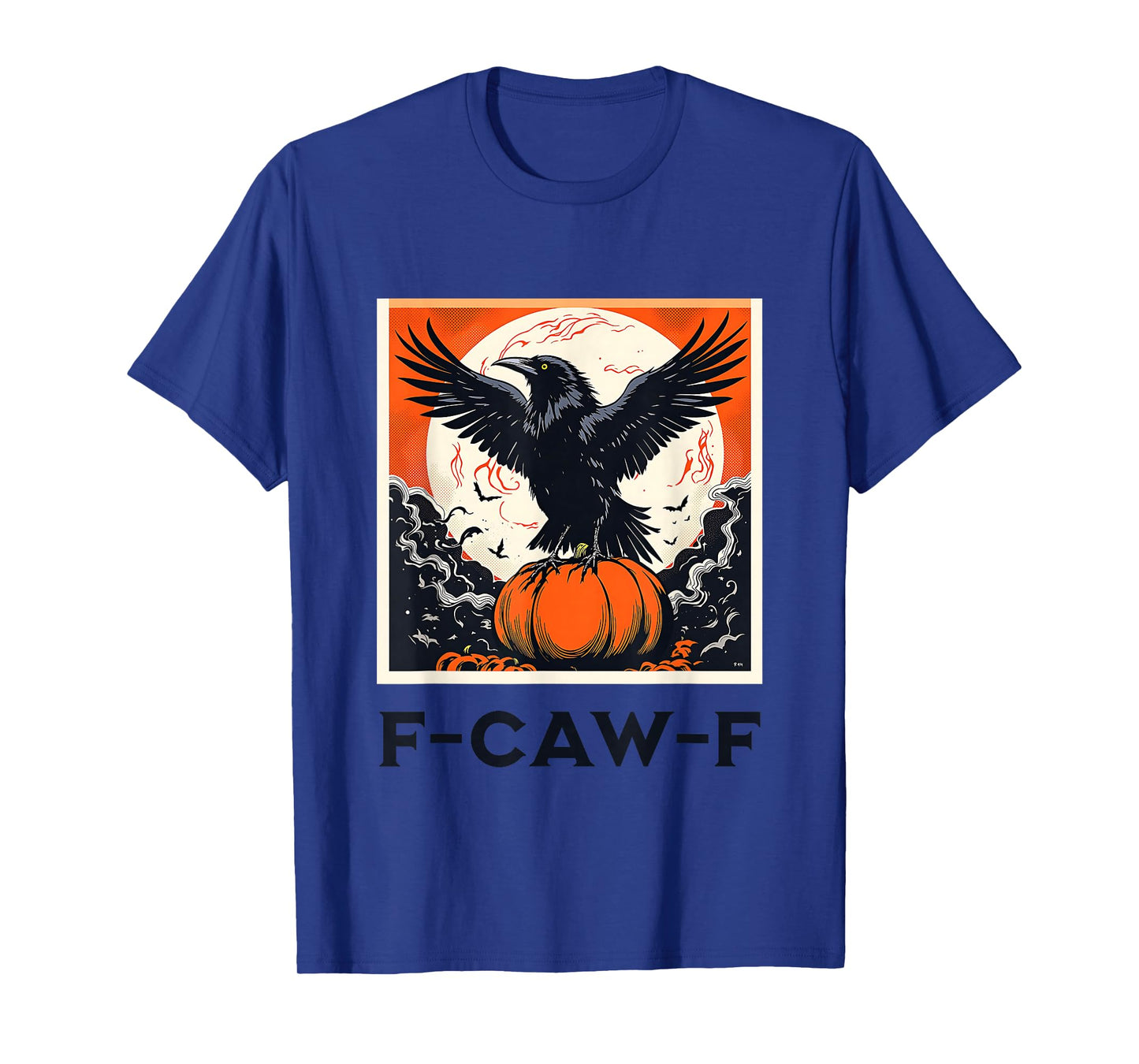 F Caw F Raven Crow Retro Halloween T-Shirt