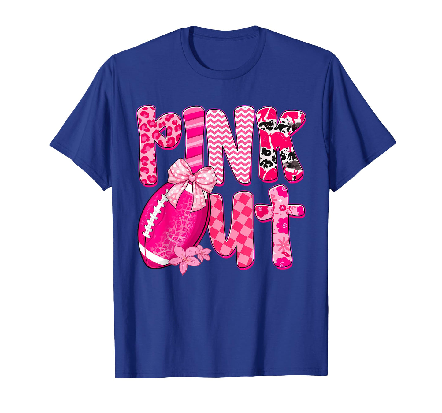 Football Pink Out Team Breast Cancer Awareness Month Women T-Shirt