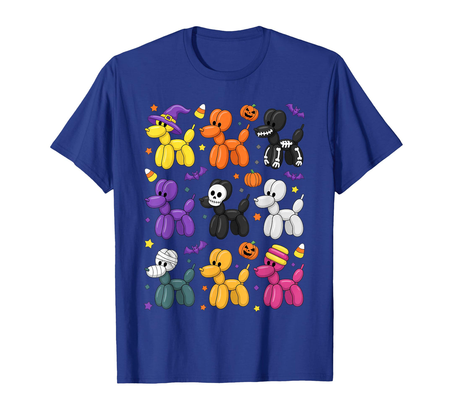 Halloween Balloon Dog Costume Pattern Cute Spooky Women Men T-Shirt