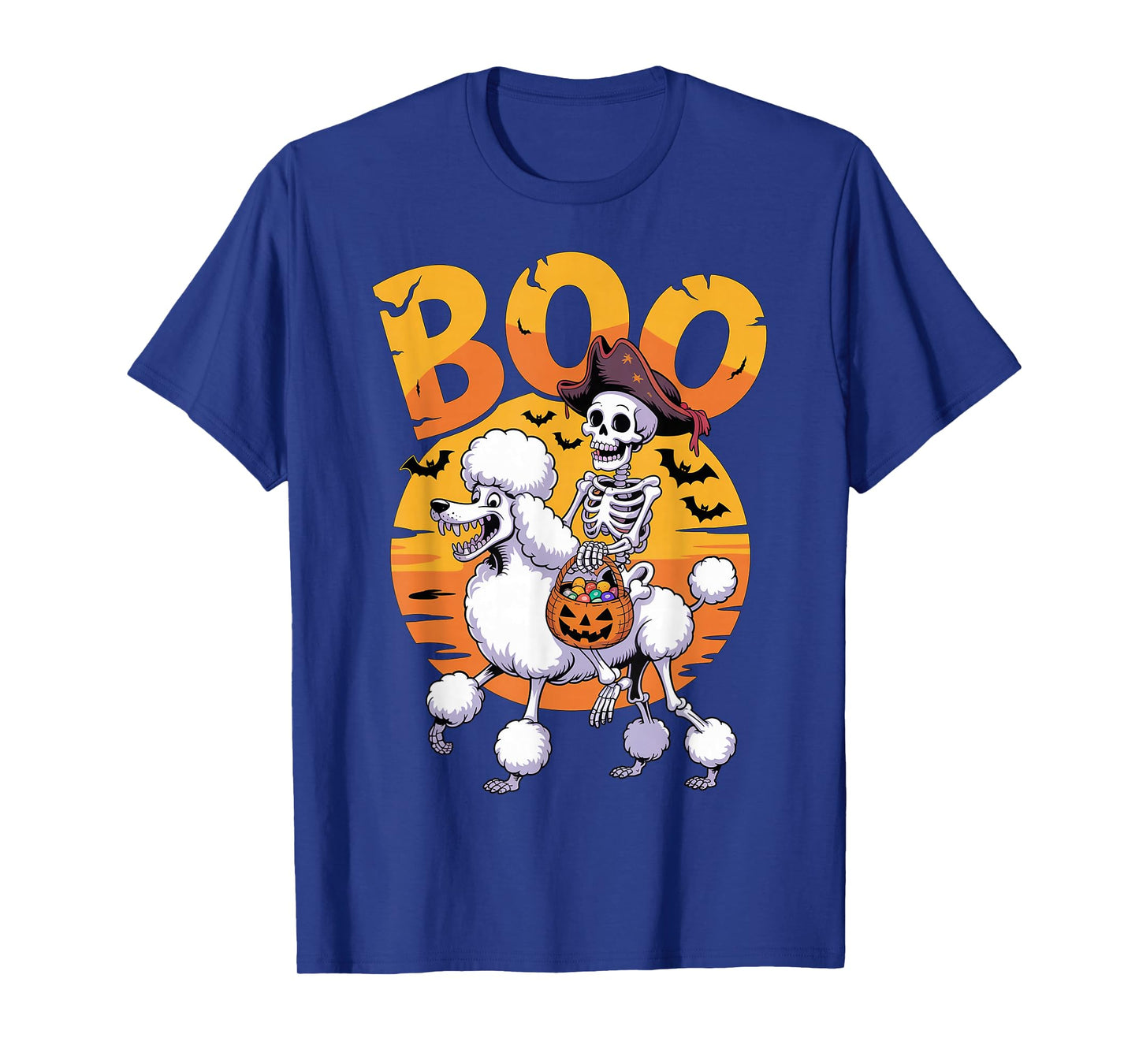 Spooky Poodle Costume on Boo Poodle Halloween T-Shirt