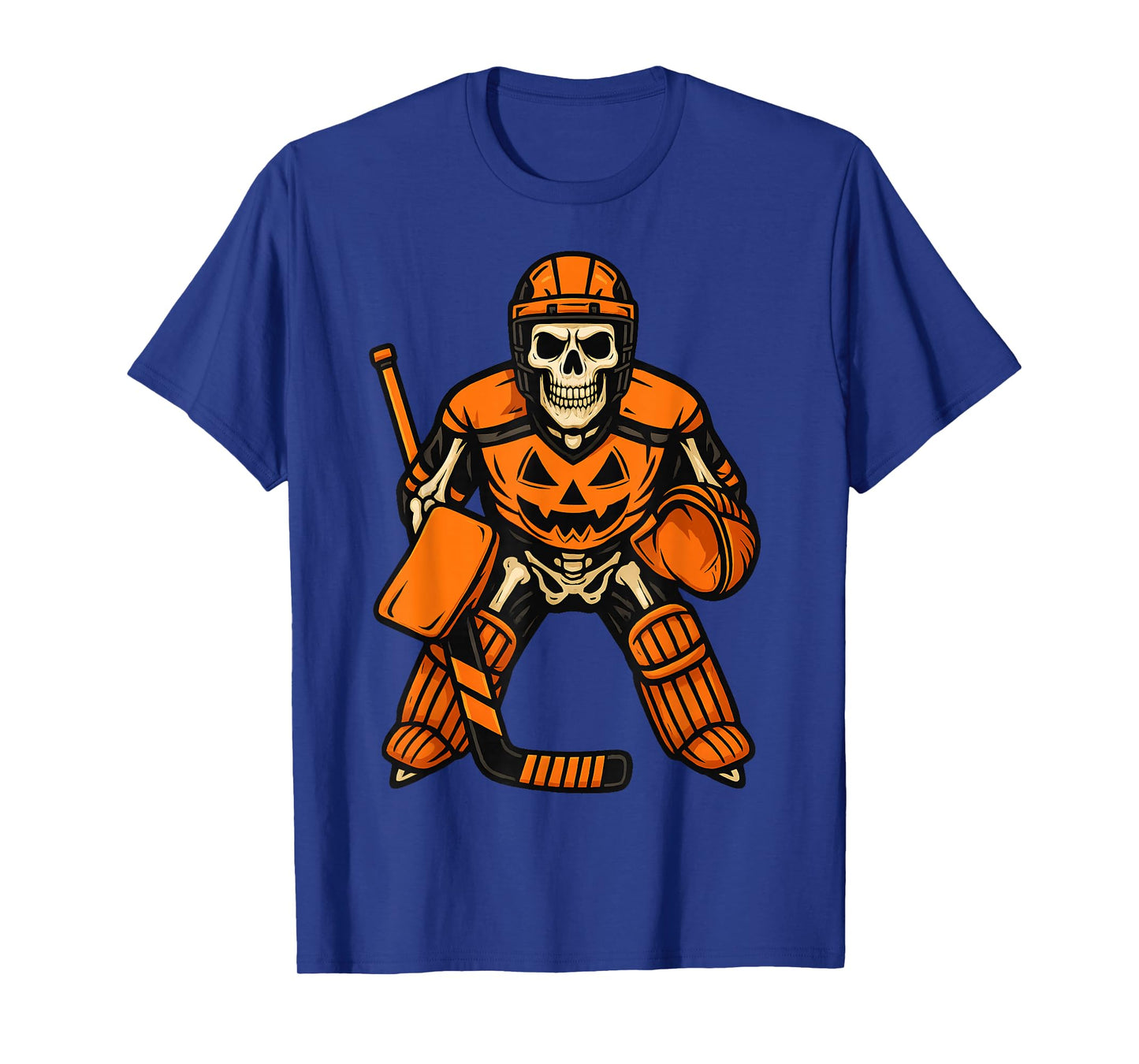 Halloween Skeleton Goalie Pumpkin Costume, Grandson Hockey T-Shirt