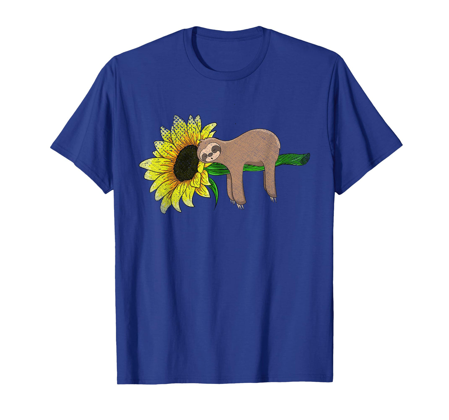 Yellow Flower Sunflower Sleepy Animal Lover Wildlife Sloth T-Shirt