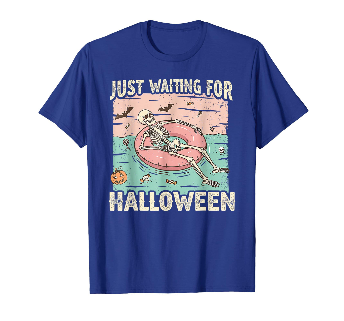 Spooky Summer Skeleton Just Waiting for Halloween T-Shirt