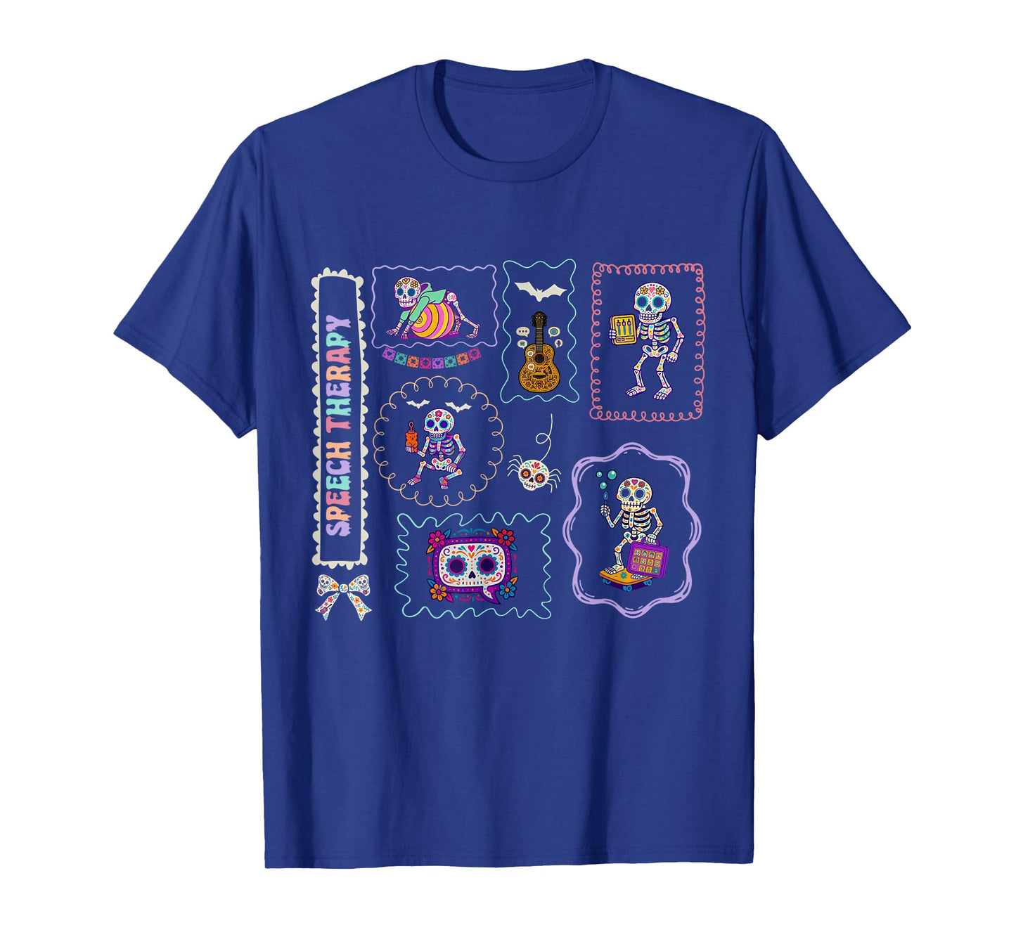 Coquette Stamp Skeleton Speech Therapy Halloween SLP ABA T-Shirt
