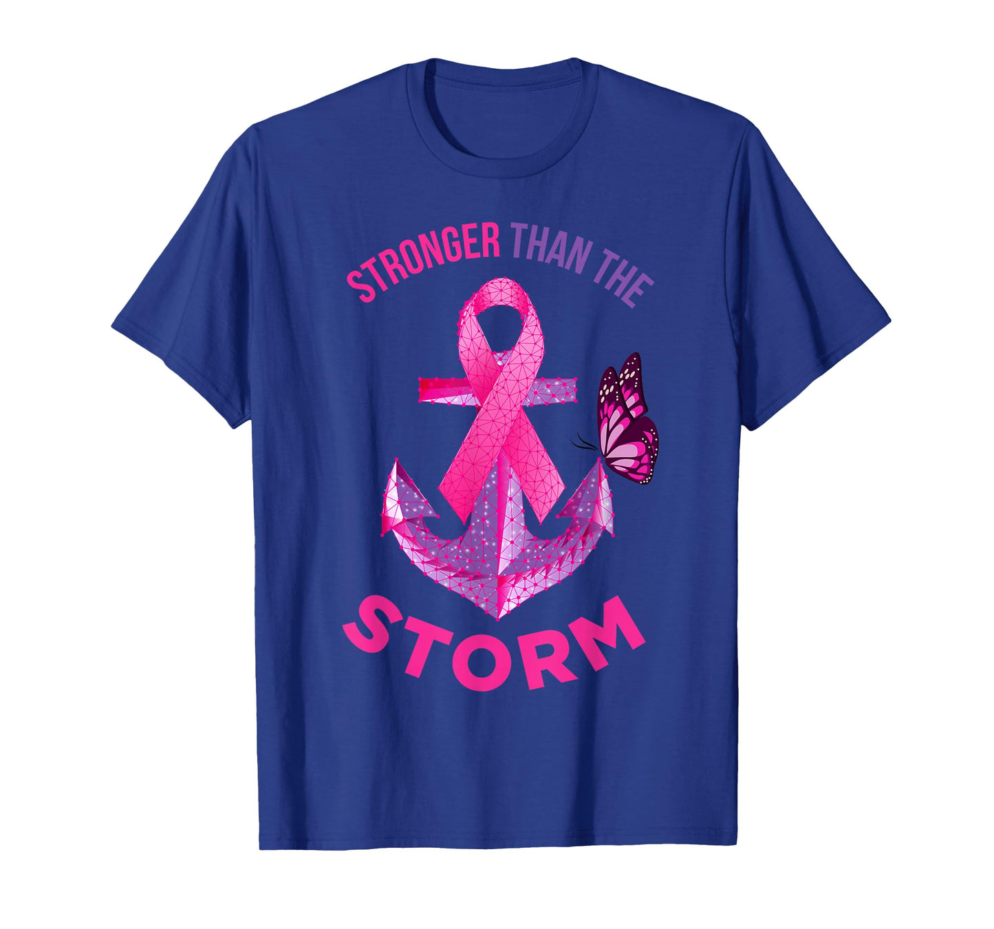 Stronger Than The Storm Fight Breast Cancer Ribbon Wear Pink T-Shirt