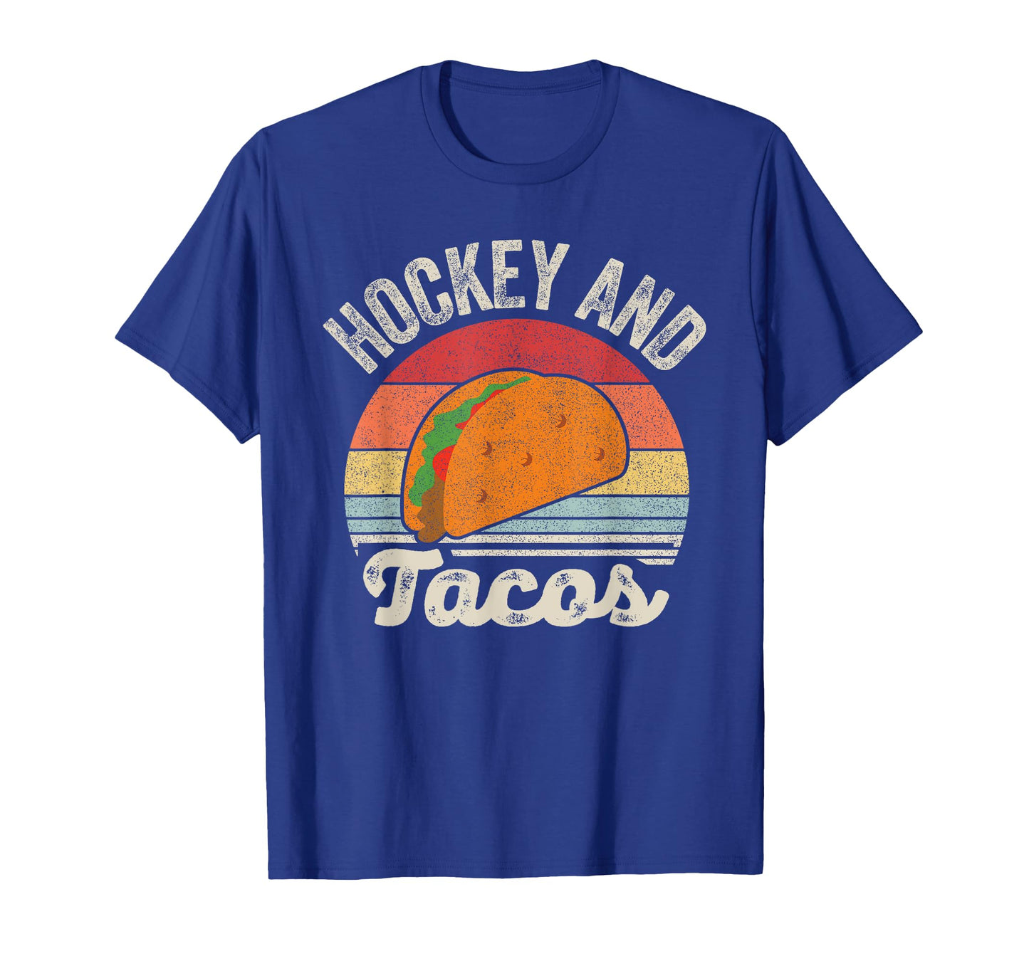 Vintage Retro Hockey And Tacos T-Shirt