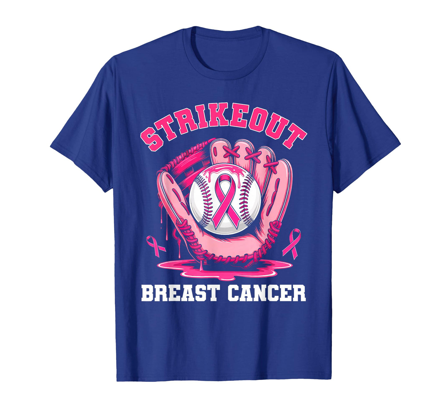 Strike Out Breast Cancer Baseball Fight Awareness Men Women T-Shirt