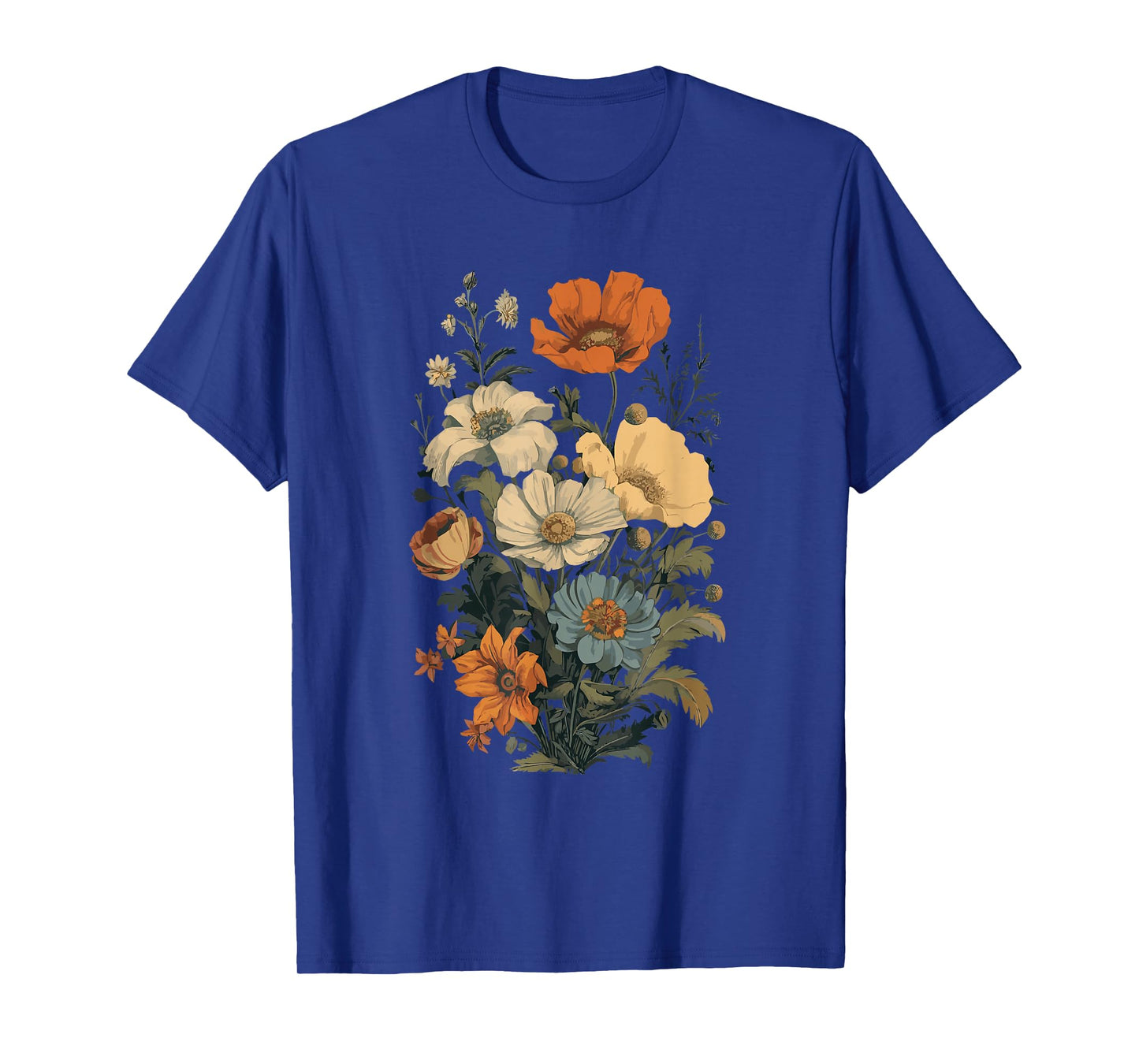 Vintage Flowers Floral Pressed Flower T-Shirt