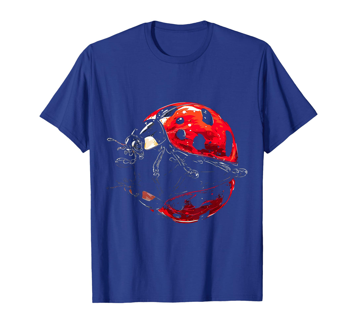 Ladybug Portrait Animal Print Motif Illustration T-Shirt