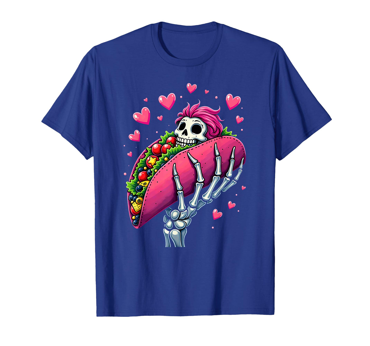 Creepy Skeleton Hand Holding A Taco Halloween T-Shirt
