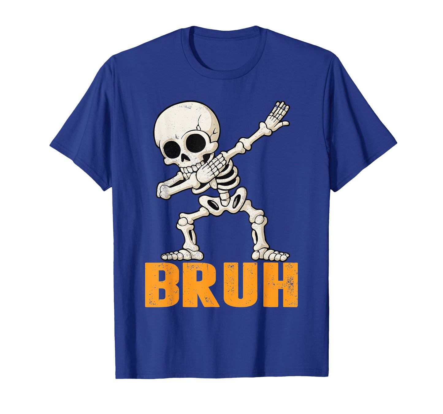 Bruh Dabbing Skeleton Funny Saying Bro Kids Boys Halloween T-Shirt