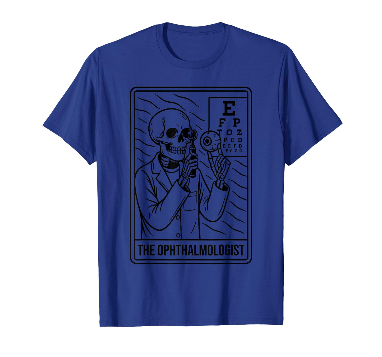 Tarot Card Skeleton Ophthalmologist Eye Dr Halloween Vision T-Shirt
