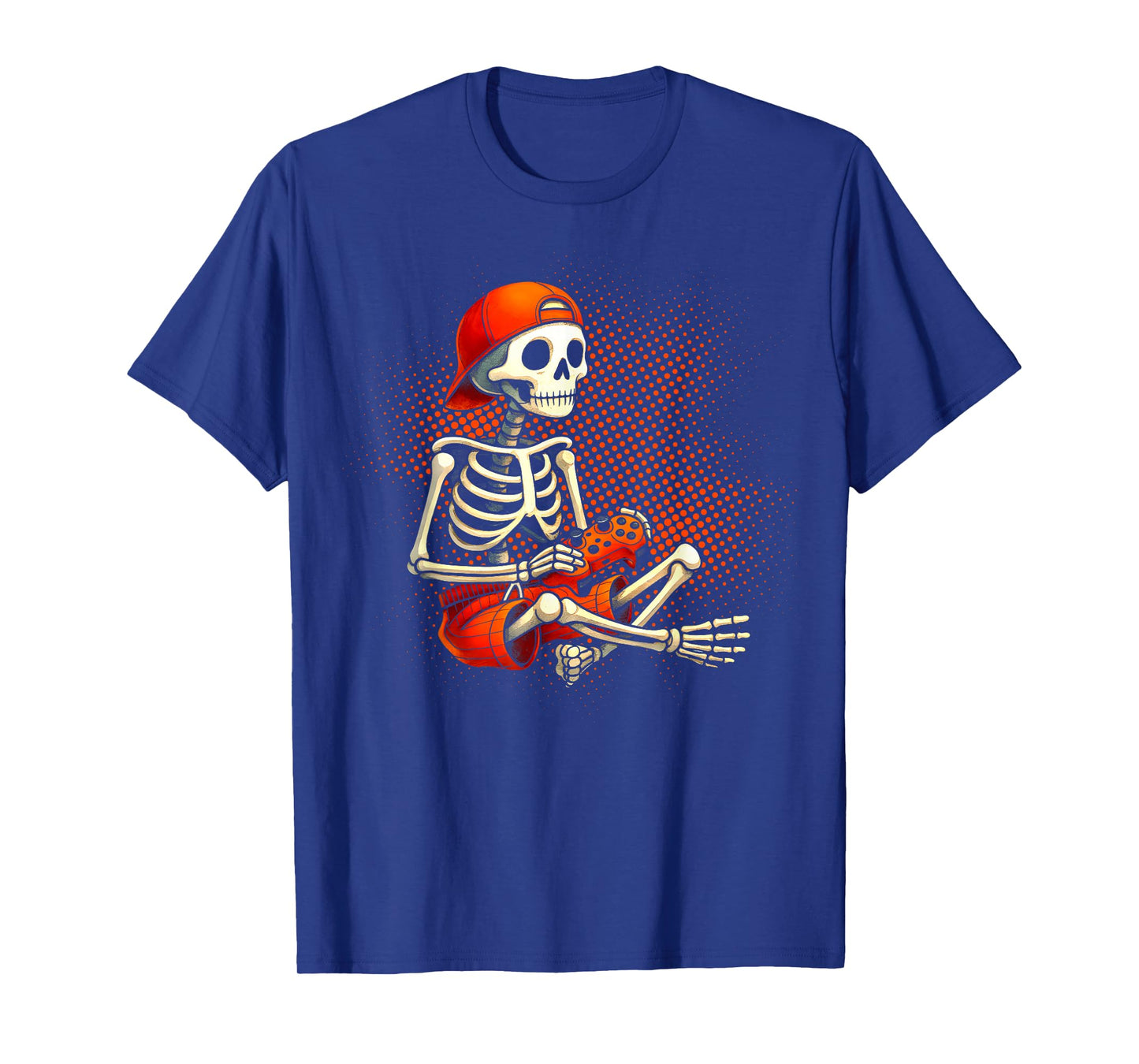 Funny Gaming Hallowen Skeleton Gamer Video Kids Boys T-Shirt