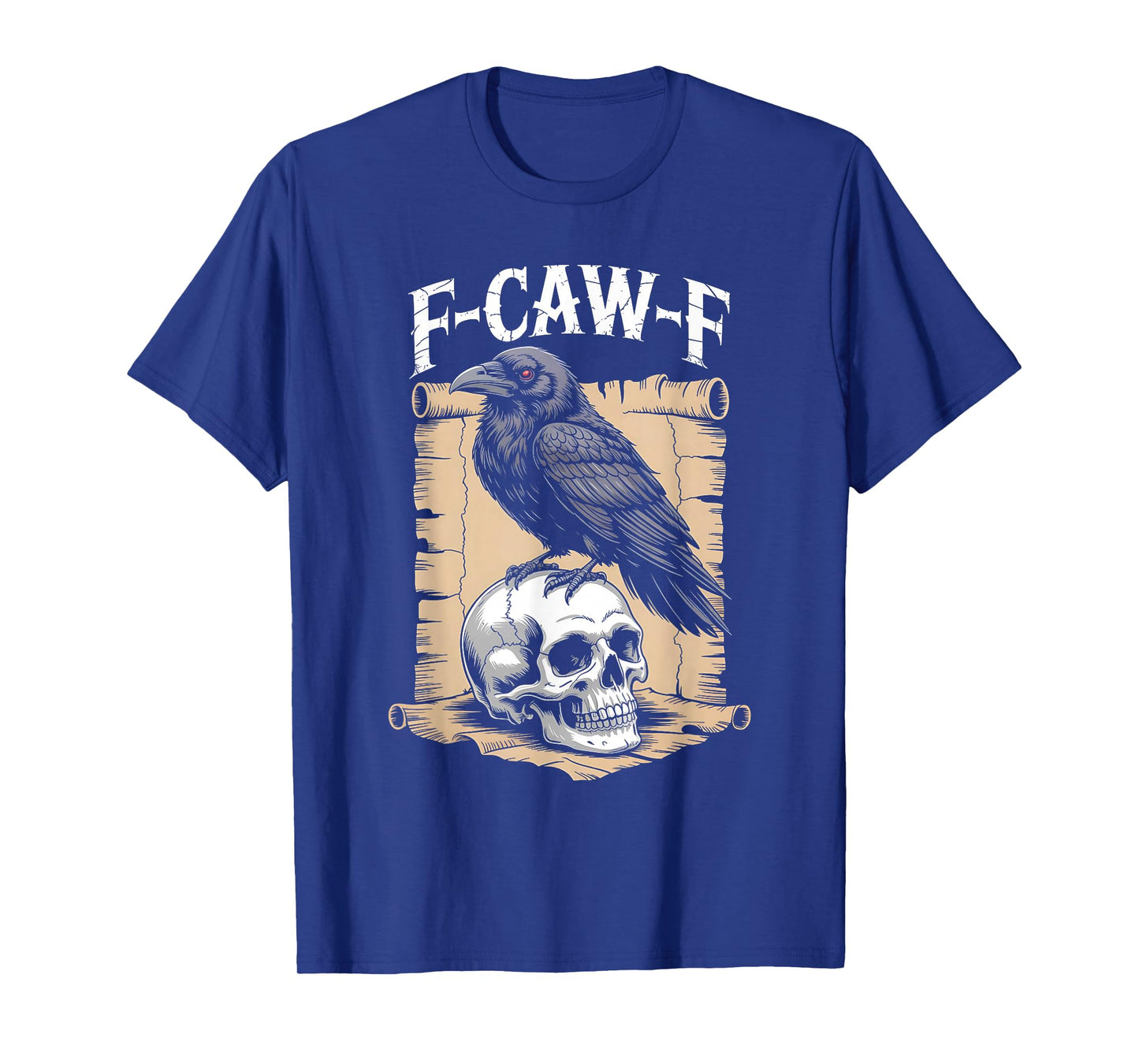 Funny F-Caw-F Crow Gothic Moon Humor Halloween T-Shirt