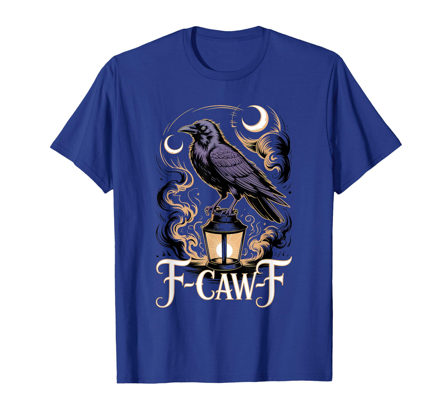 F-CAW-F Mystical Crow Lantern Fantasy Raven Halloween T-Shirt