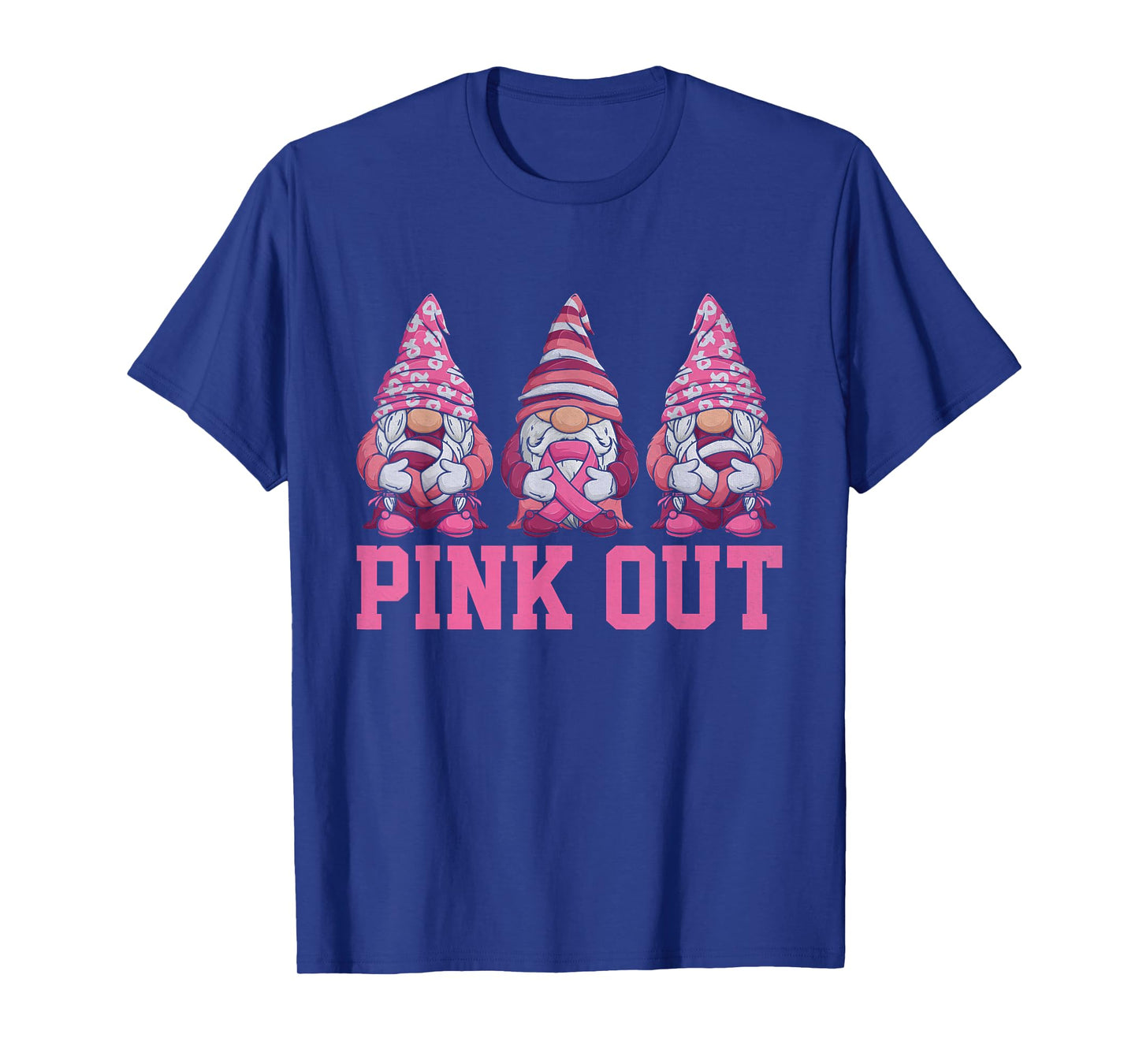 Pink Out Volleyball Pink Ribbon Breast Cancer Awareness T-Shirt